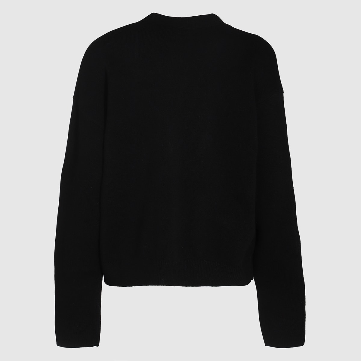 Shop Versace Black Wool Knitwear