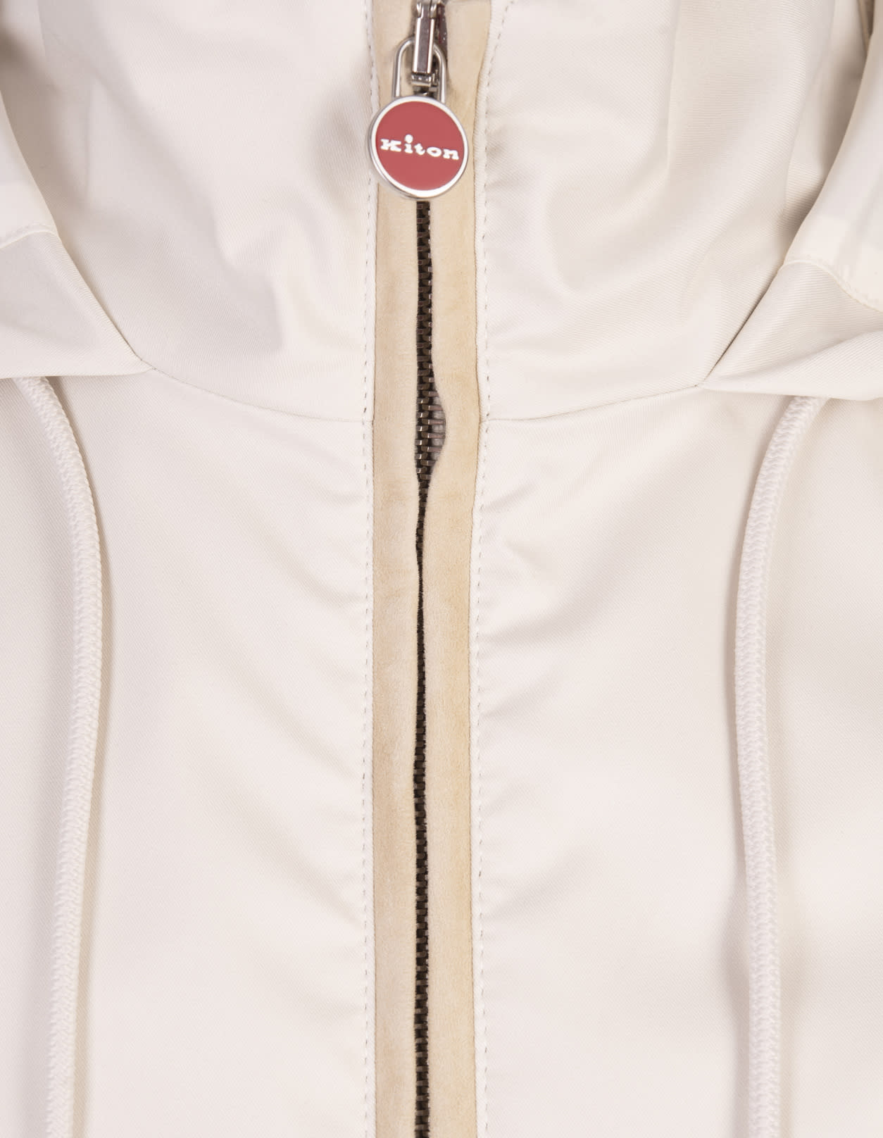 Shop Kiton Lightweight Jacket In White Technical Fabric