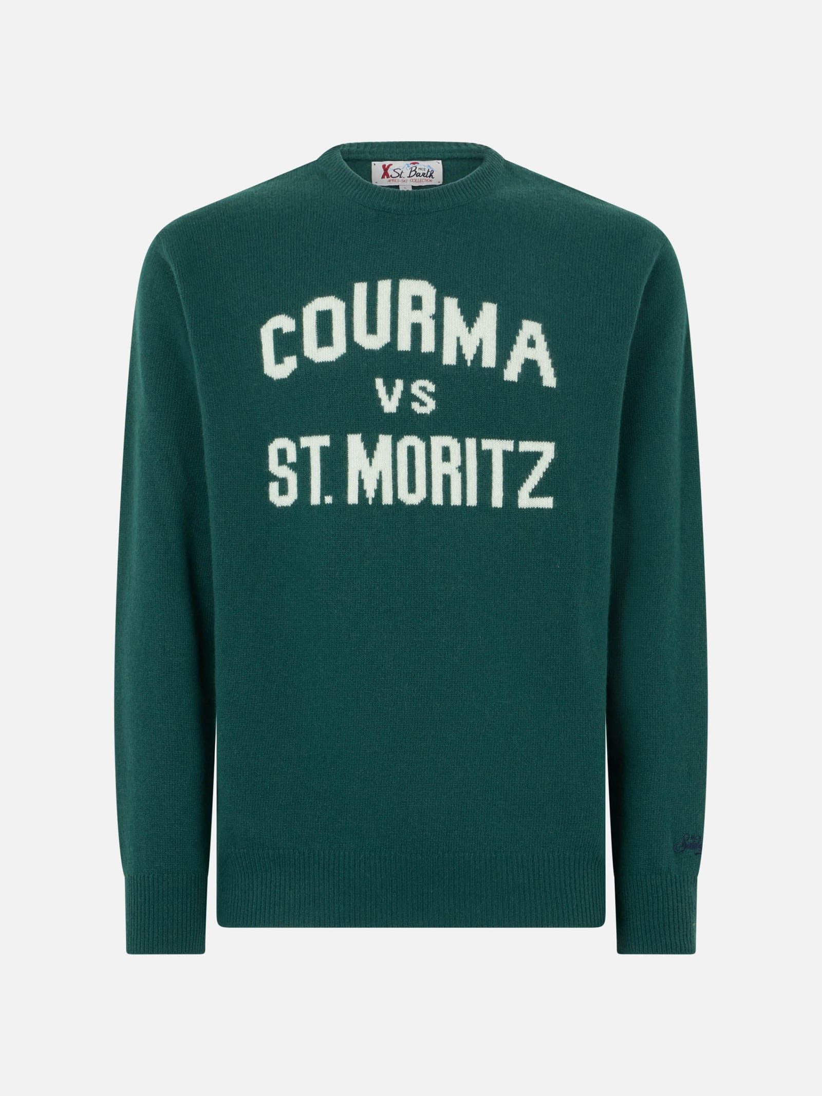 Mc2 Saint Barth Courma Vs St. Moritz-jacquard Jumper In Green