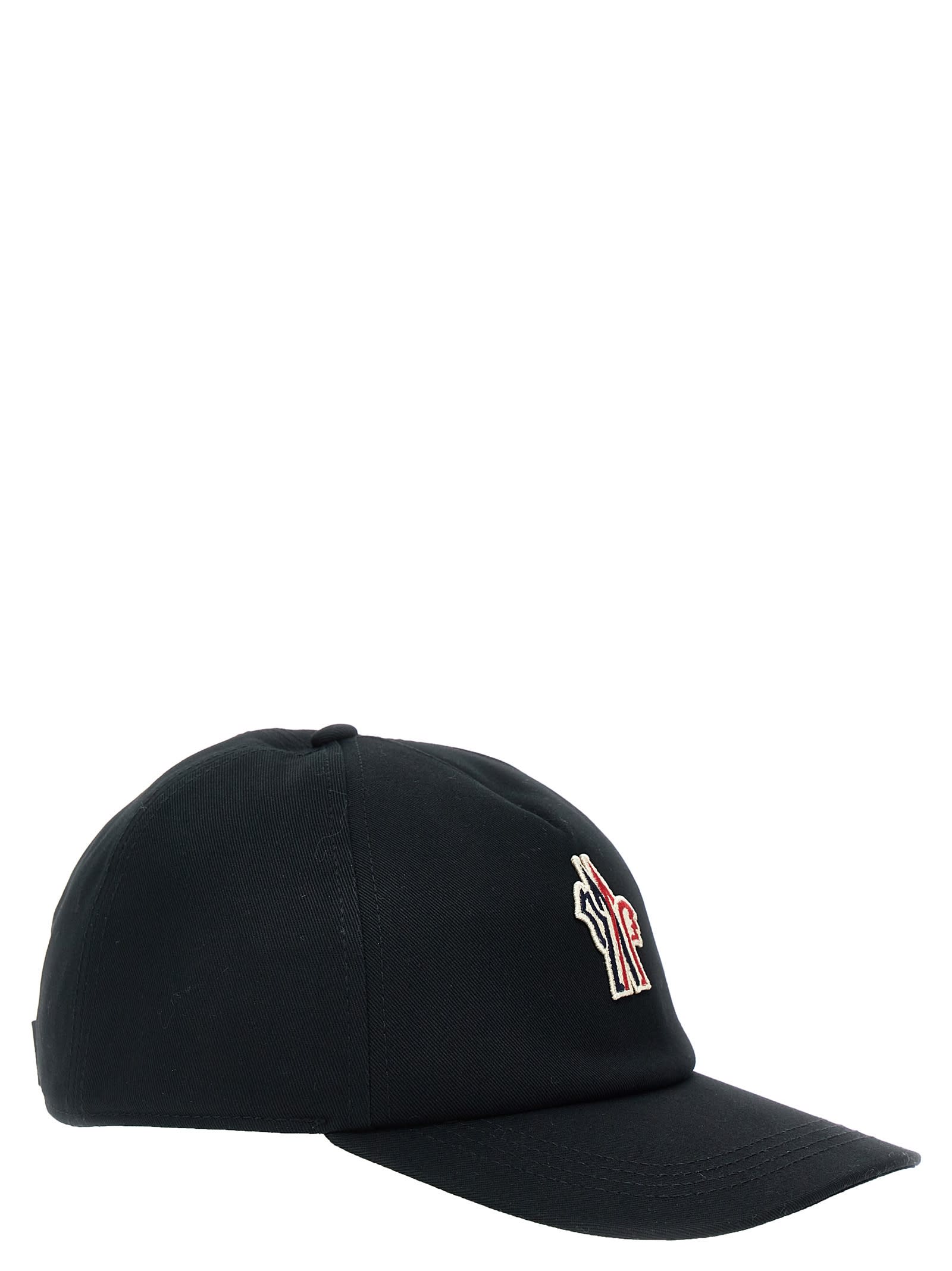 Shop Moncler Logo Embroidery Cap In Black