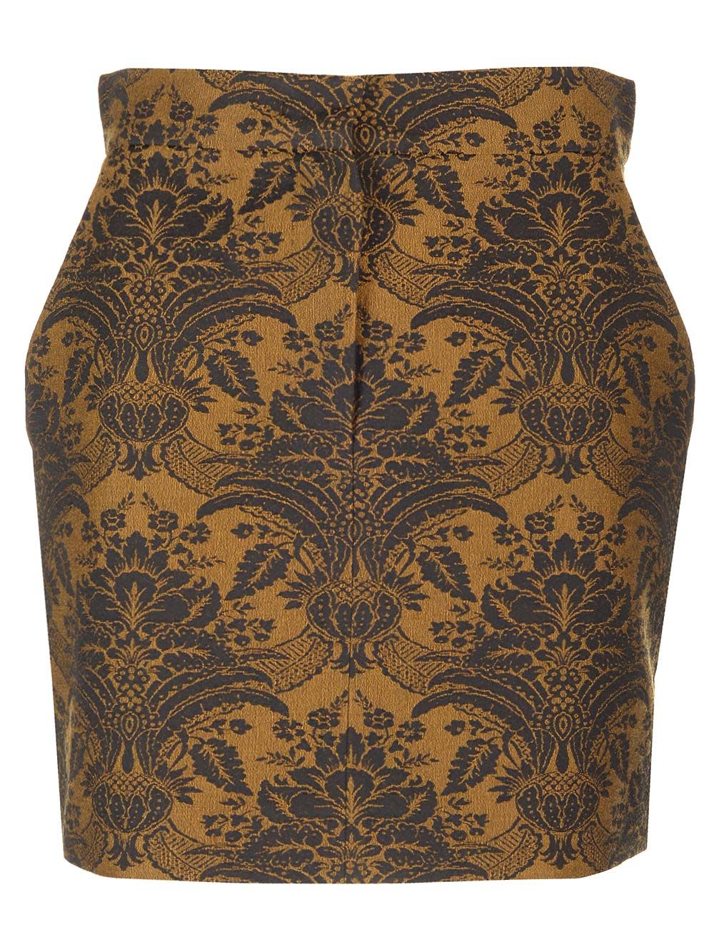 Mini Skirt In Jacquard Wool