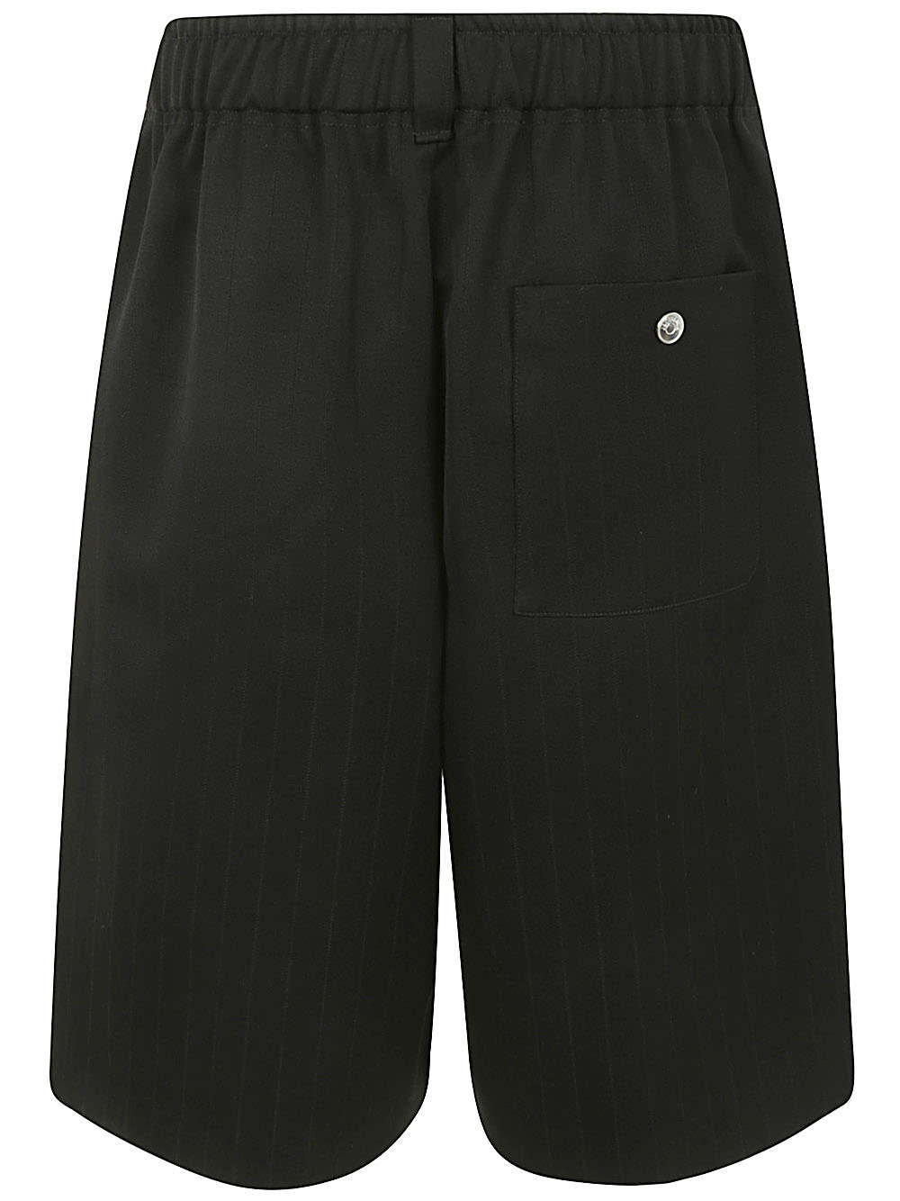 Shop Jacquemus Juego Shorts In Ba Jacd Pinstripe Black