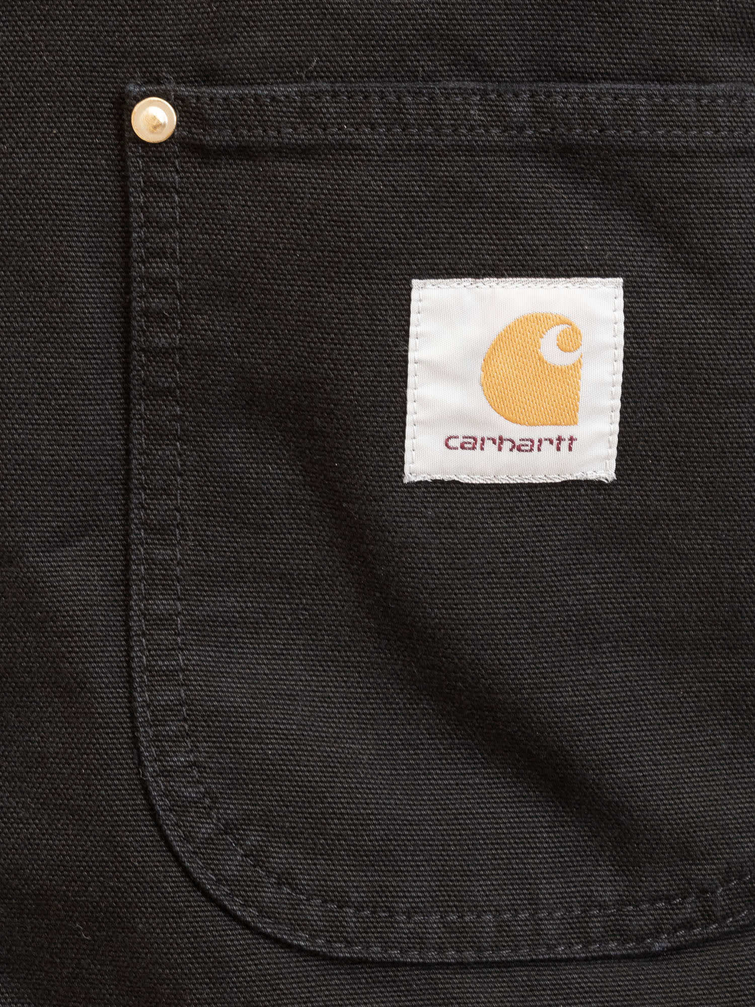 Shop Carhartt Coat Jacket In K Black / Black Aged Canvas