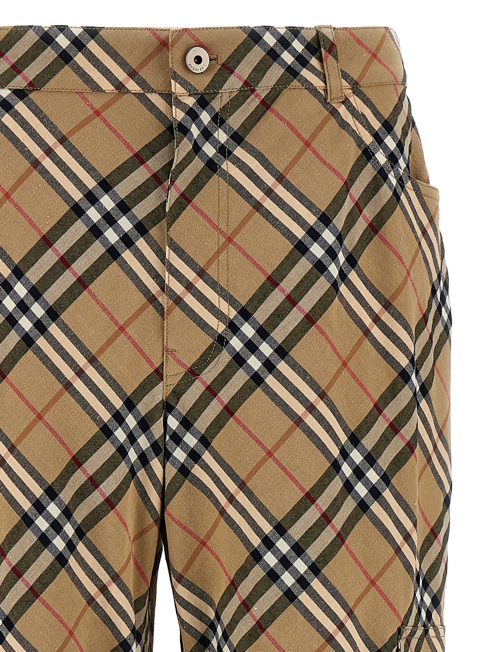 Burberry Functional Cargo Pocket Trousers In Beige