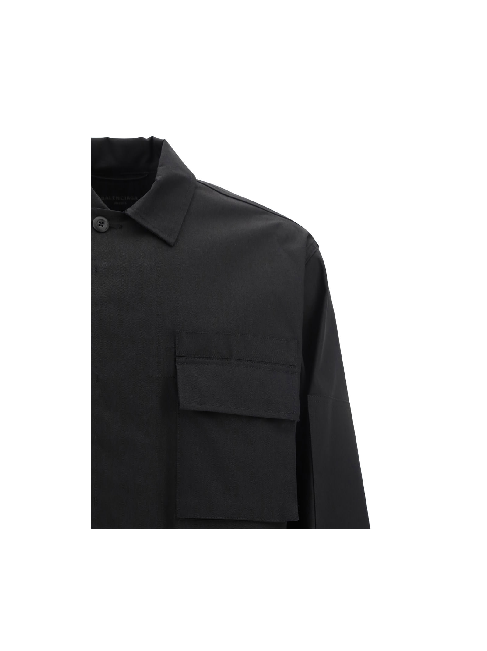 Shop Balenciaga Cargo Jacket In Black