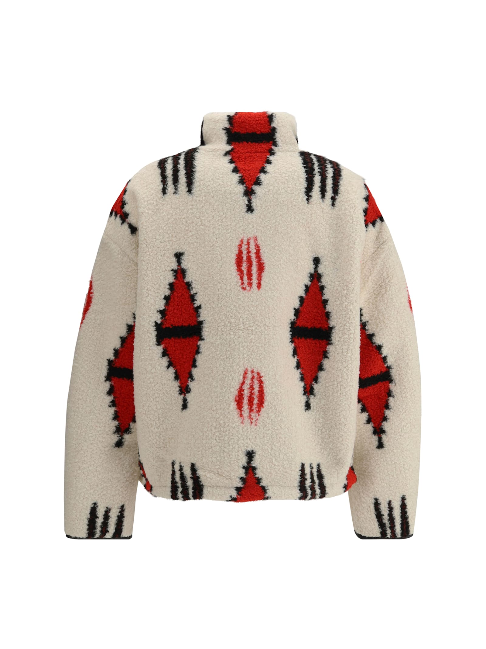 Shop Isabel Marant Étoile Ivana Jacket In Ecru/red