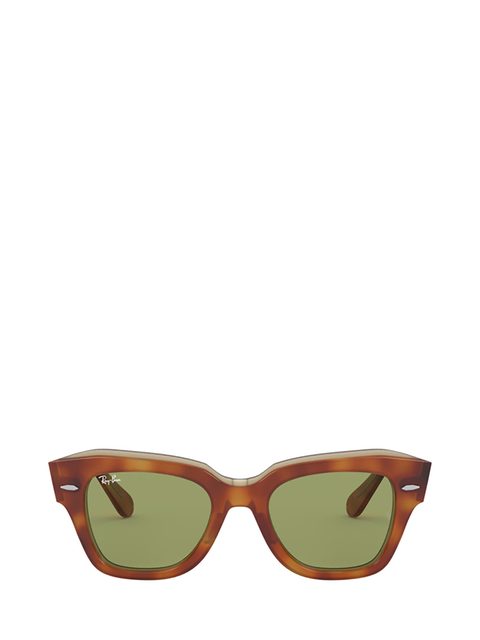 RAY BAN RAY-BAN RB2186 TOP TORTOISE / TRANSPARENT BEIGE SUNGLASSES,11280205