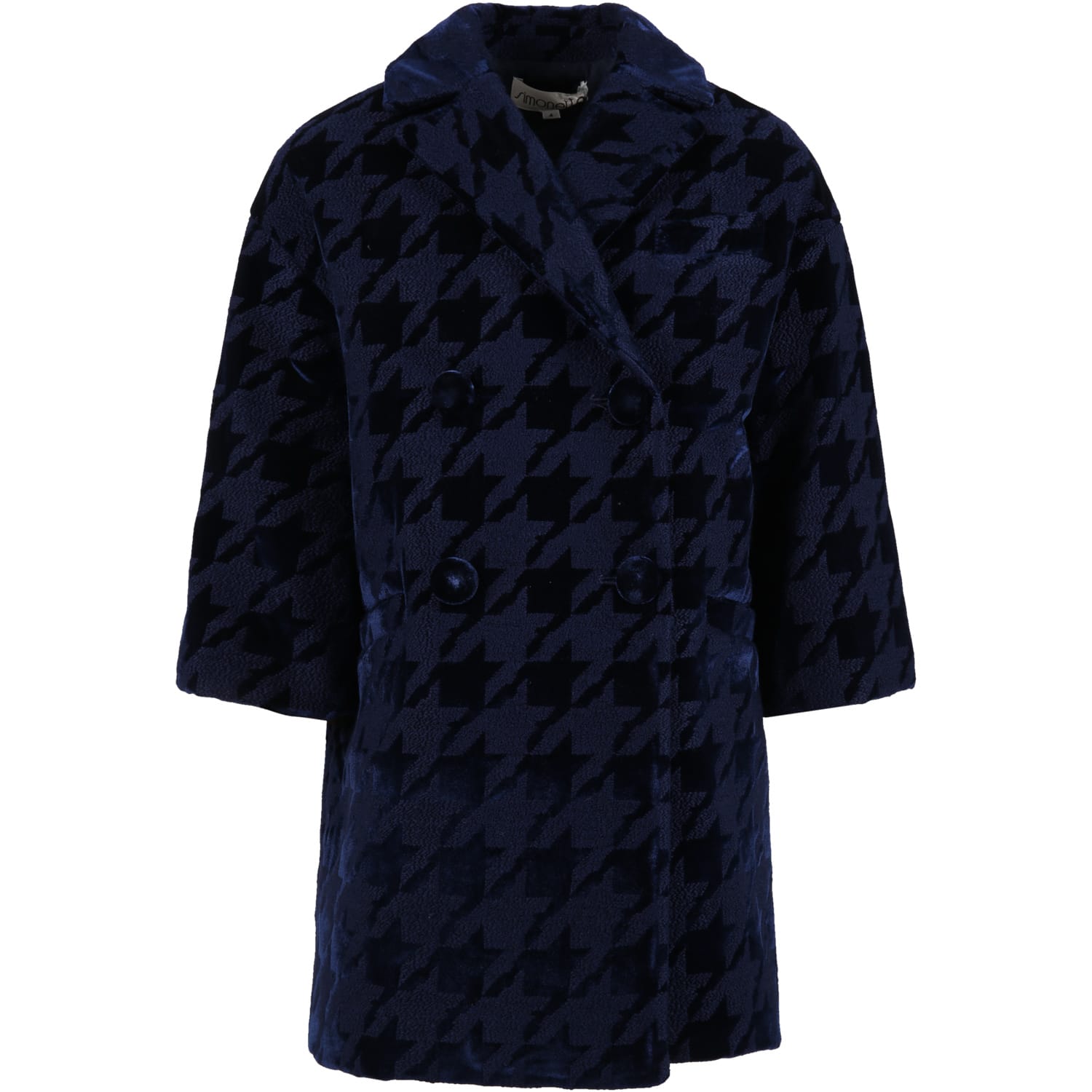 Simonetta Blue Coat For Girl
