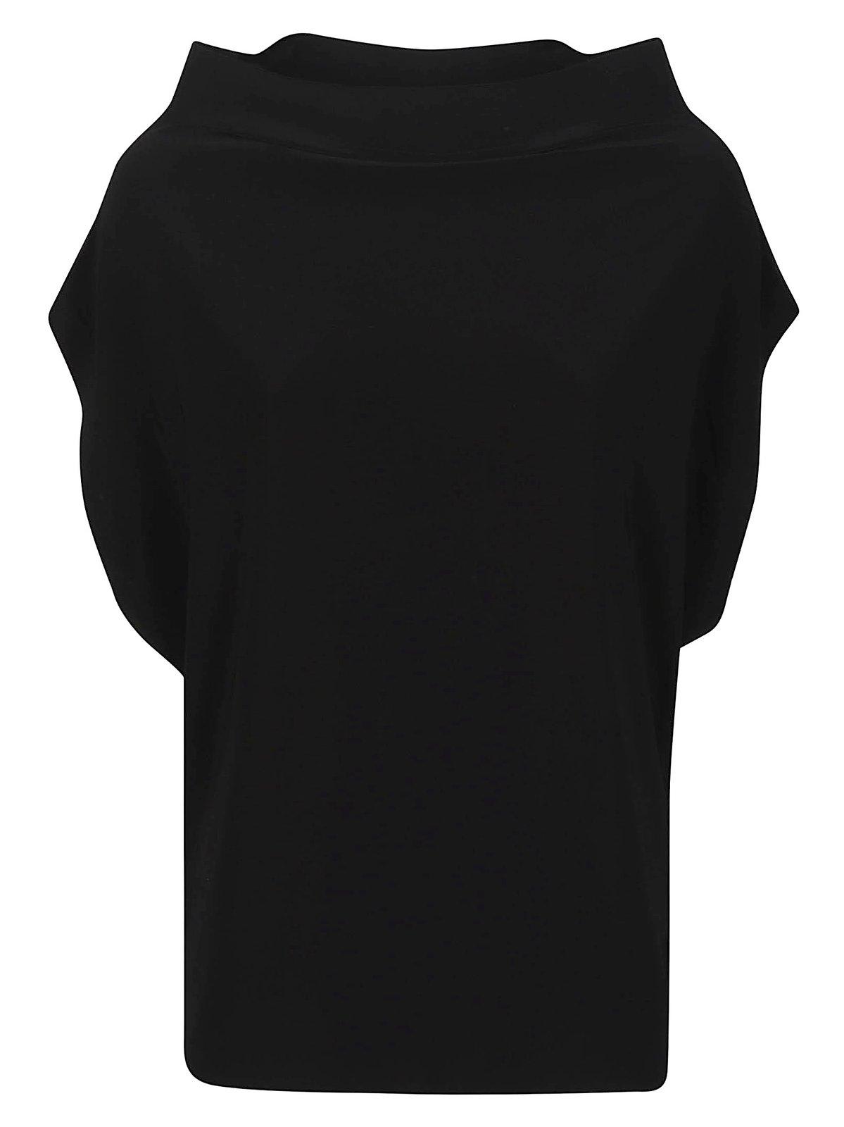 Shop Norma Kamali Draped Sleeveless Top