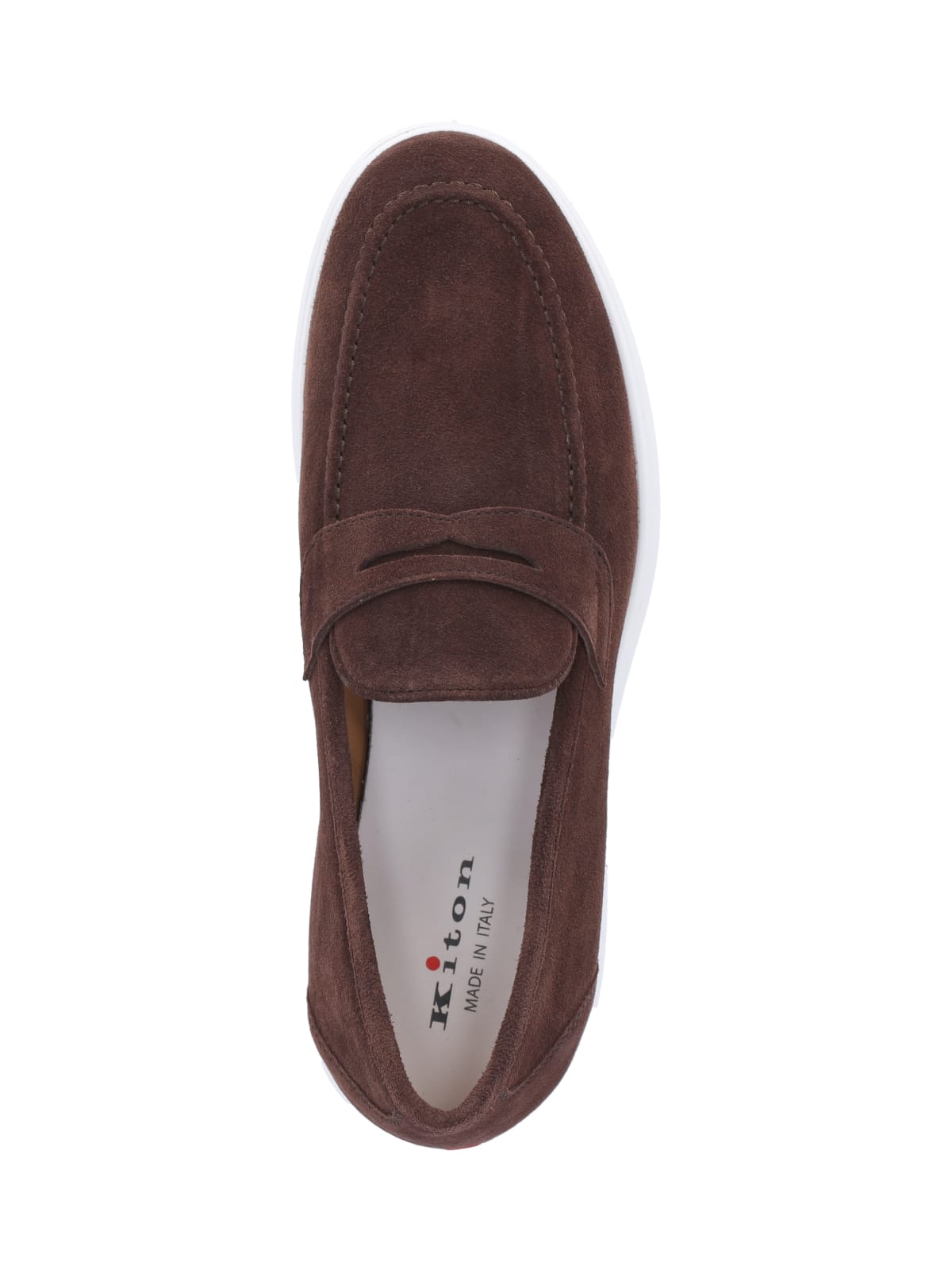 Shop Kiton Suede Loafers In Brown