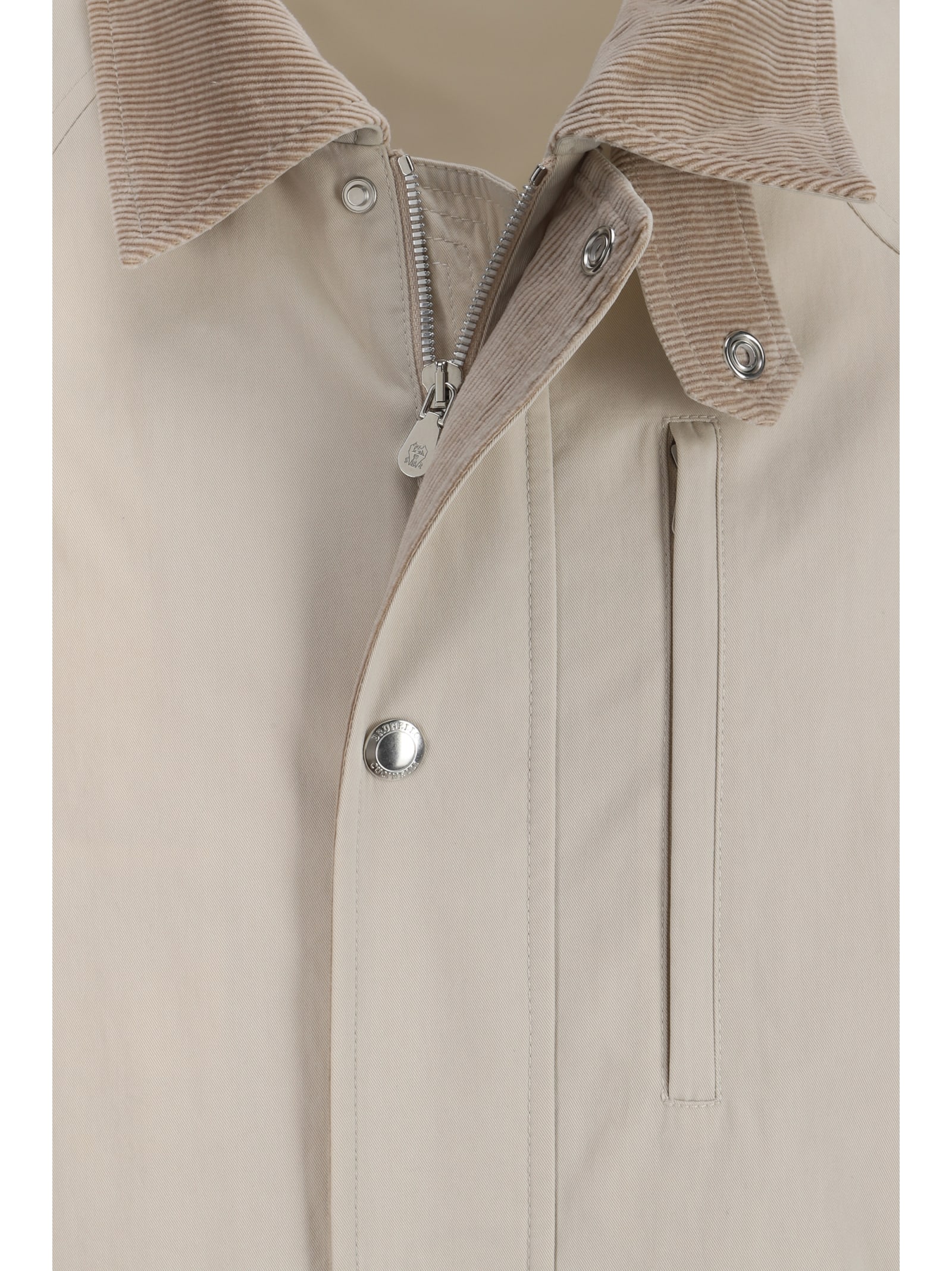 Shop Brunello Cucinelli Jacket In Ghiaccio+bianco