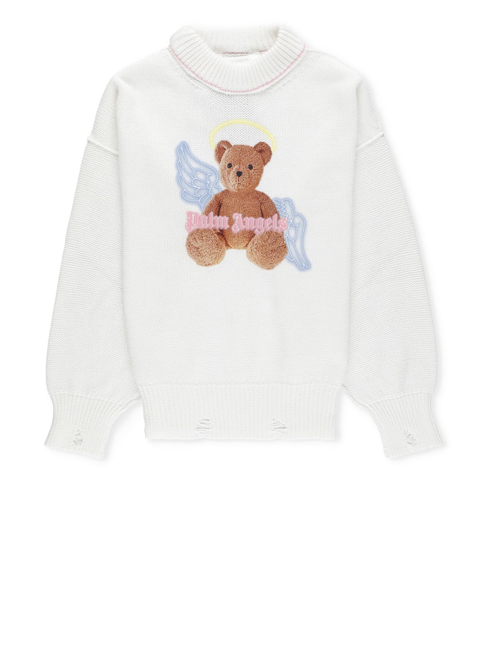 Shop Palm Angels Jumper With Print In White