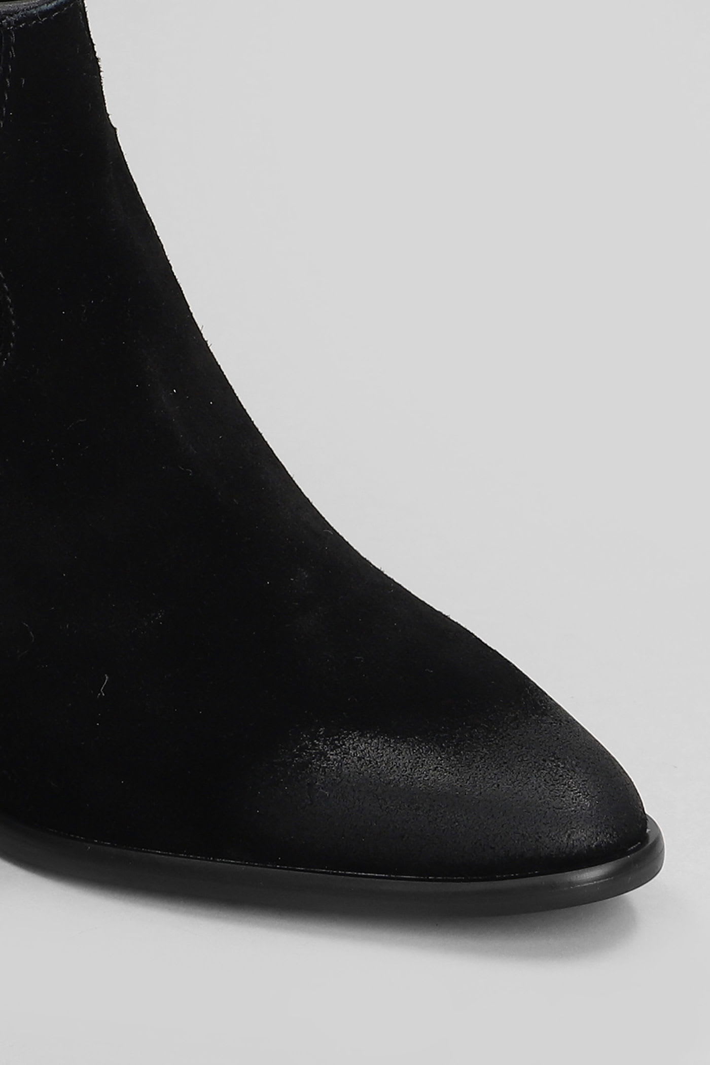 Ash Woman Ankle Boots Black Size 8 Leather In Black