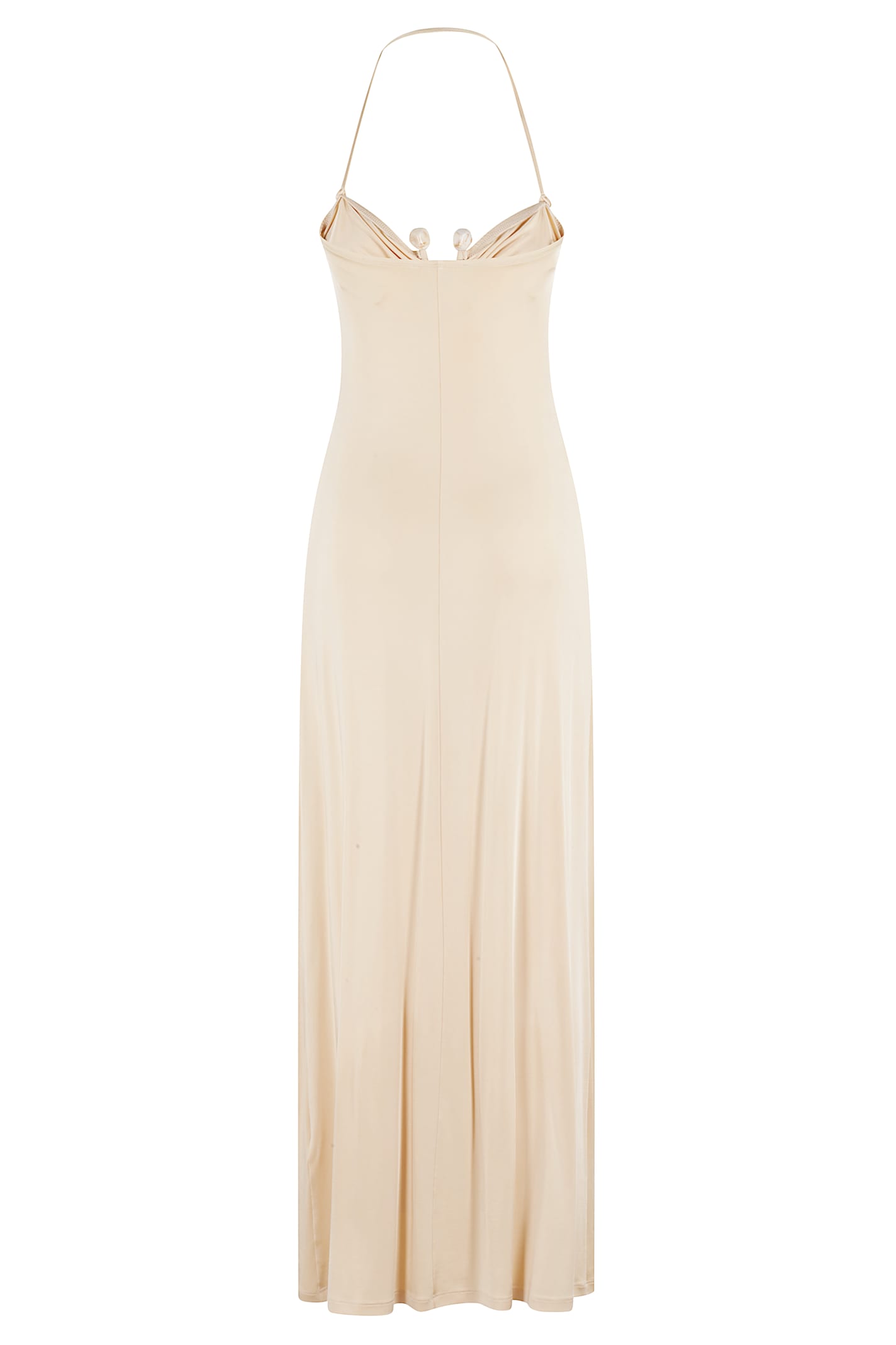 Erika Cavallini Cut-out Dress In Almond Cream