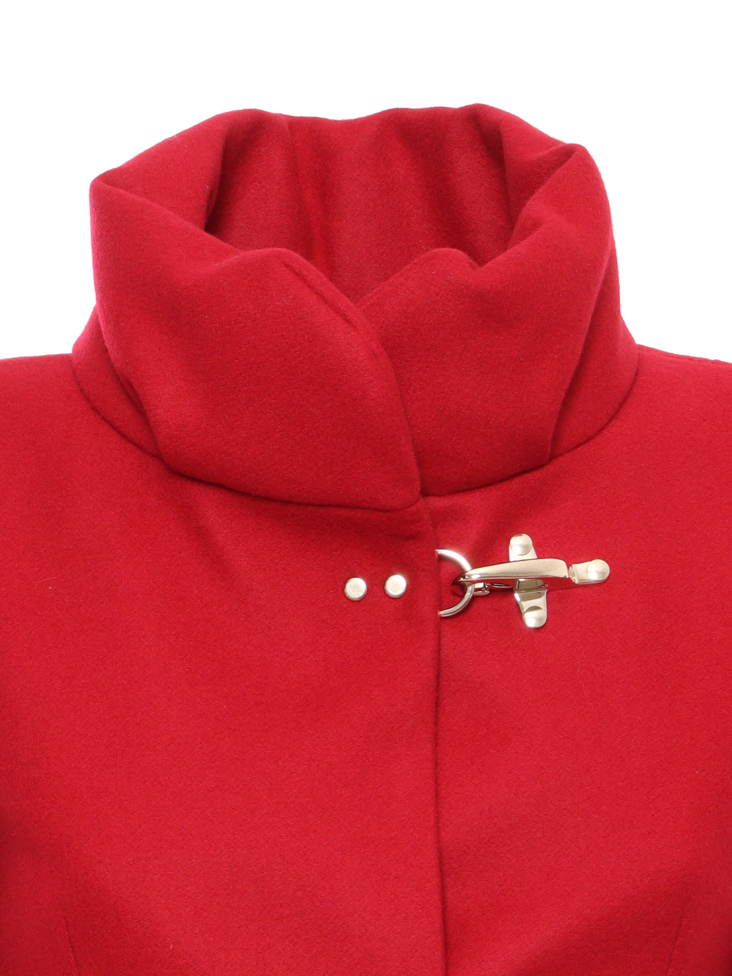 Fay Romantic Lined Coat In Red