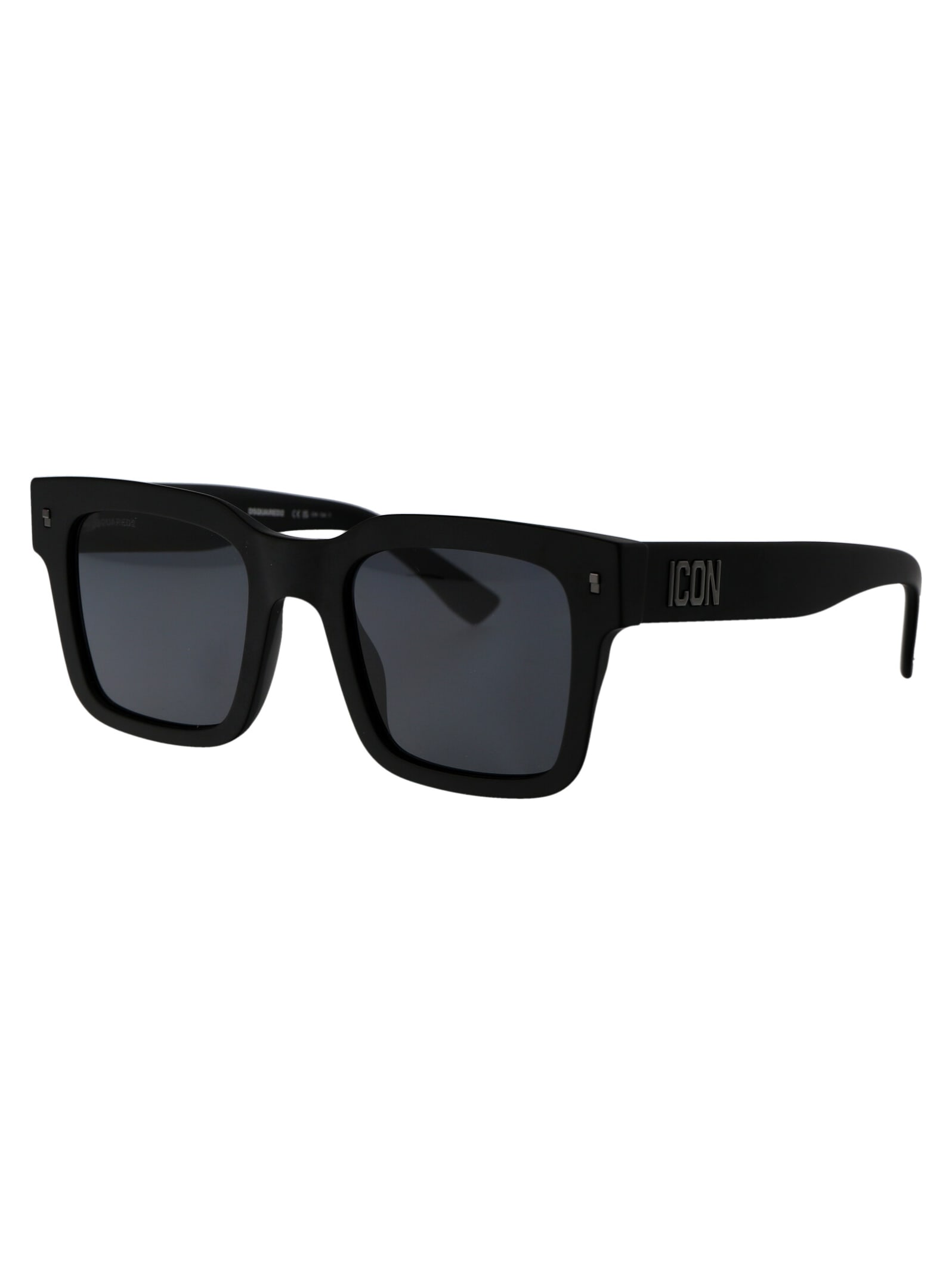 Shop Dsquared2 Icon 0010/s Sunglasses In 003ir Matte Black