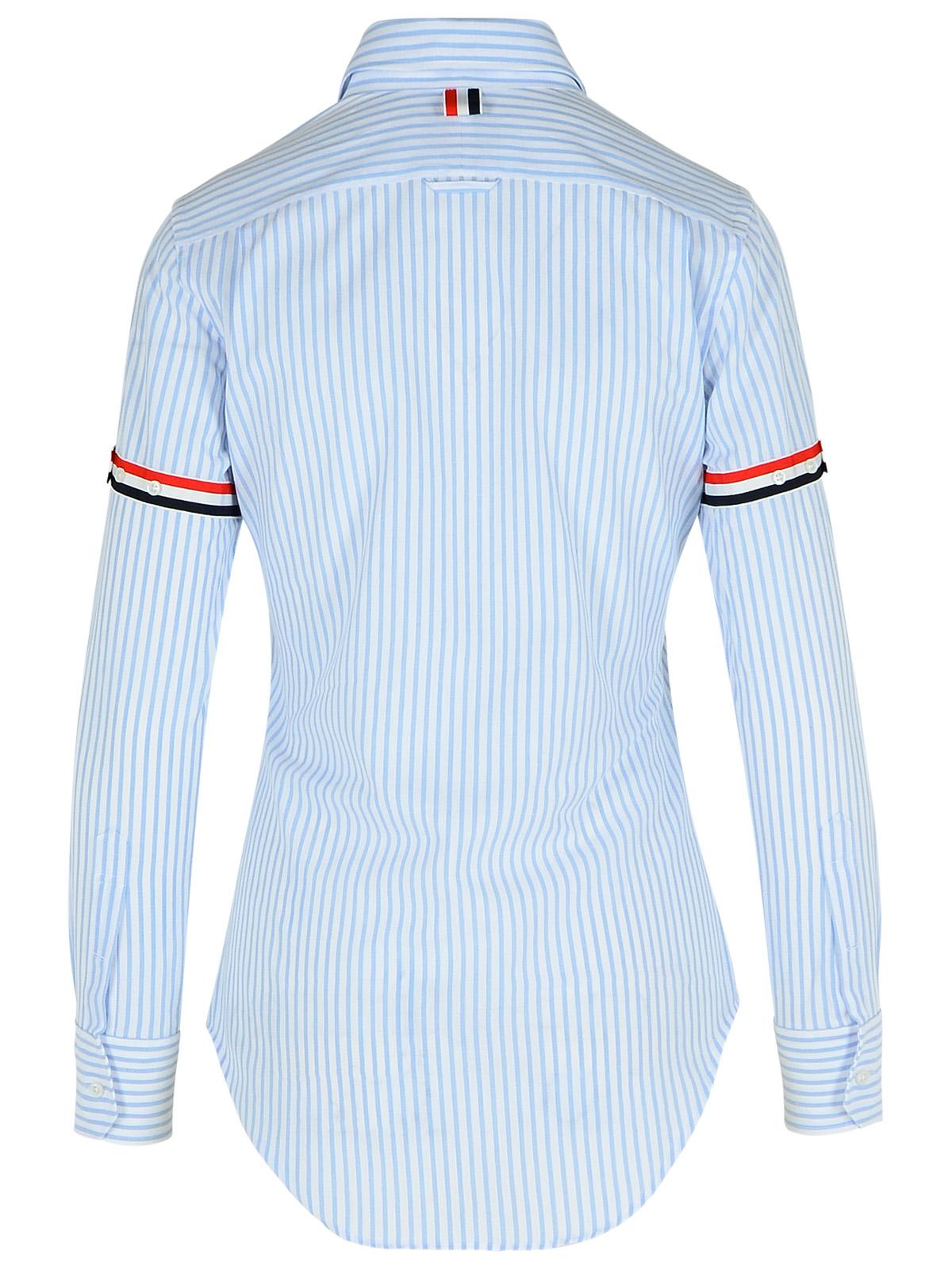 Thom Browne 'armband' Light Blue Cotton Shirt In Light Blue