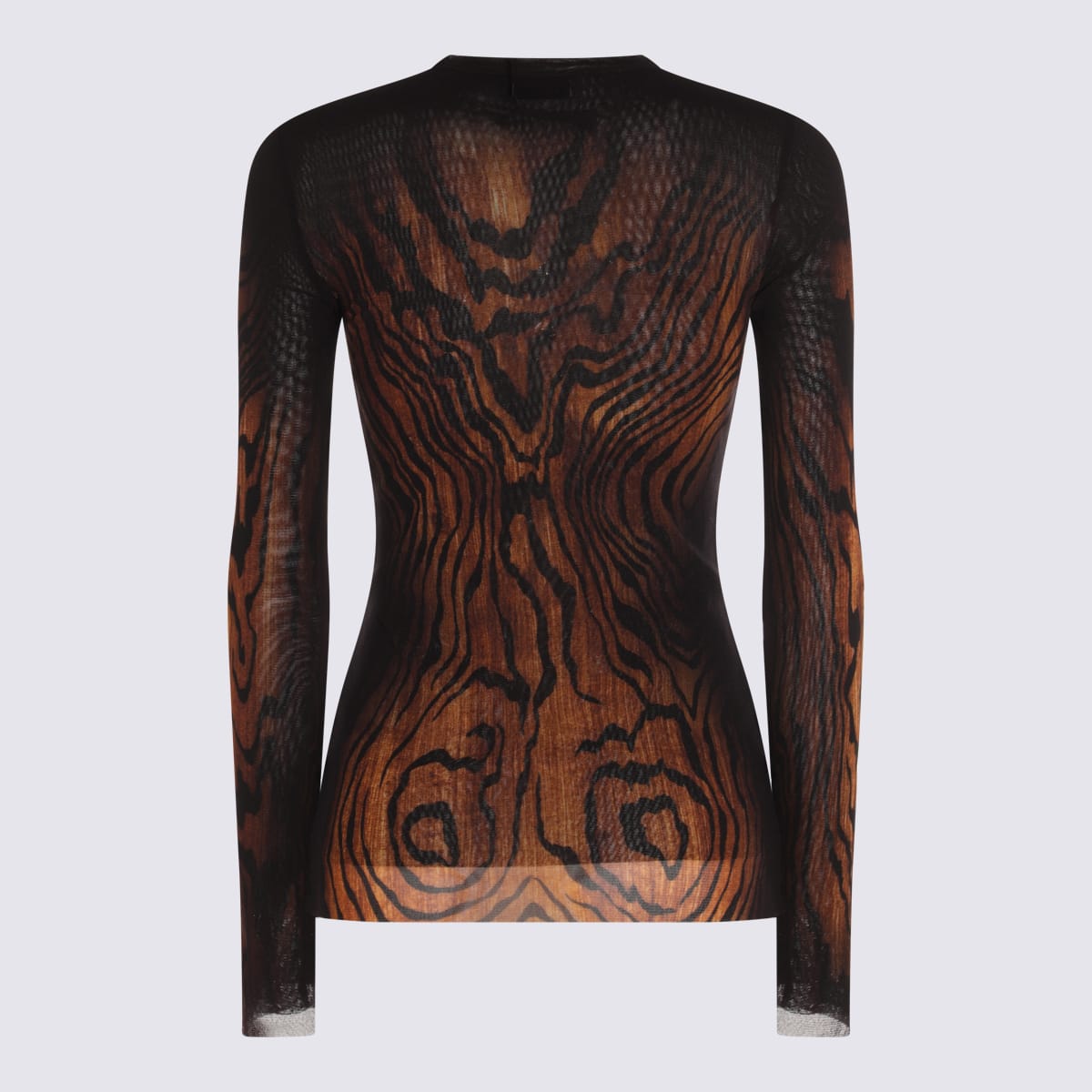 Jean Paul Gaultier Top The Wood In Tulle Stampato Donna In Multi