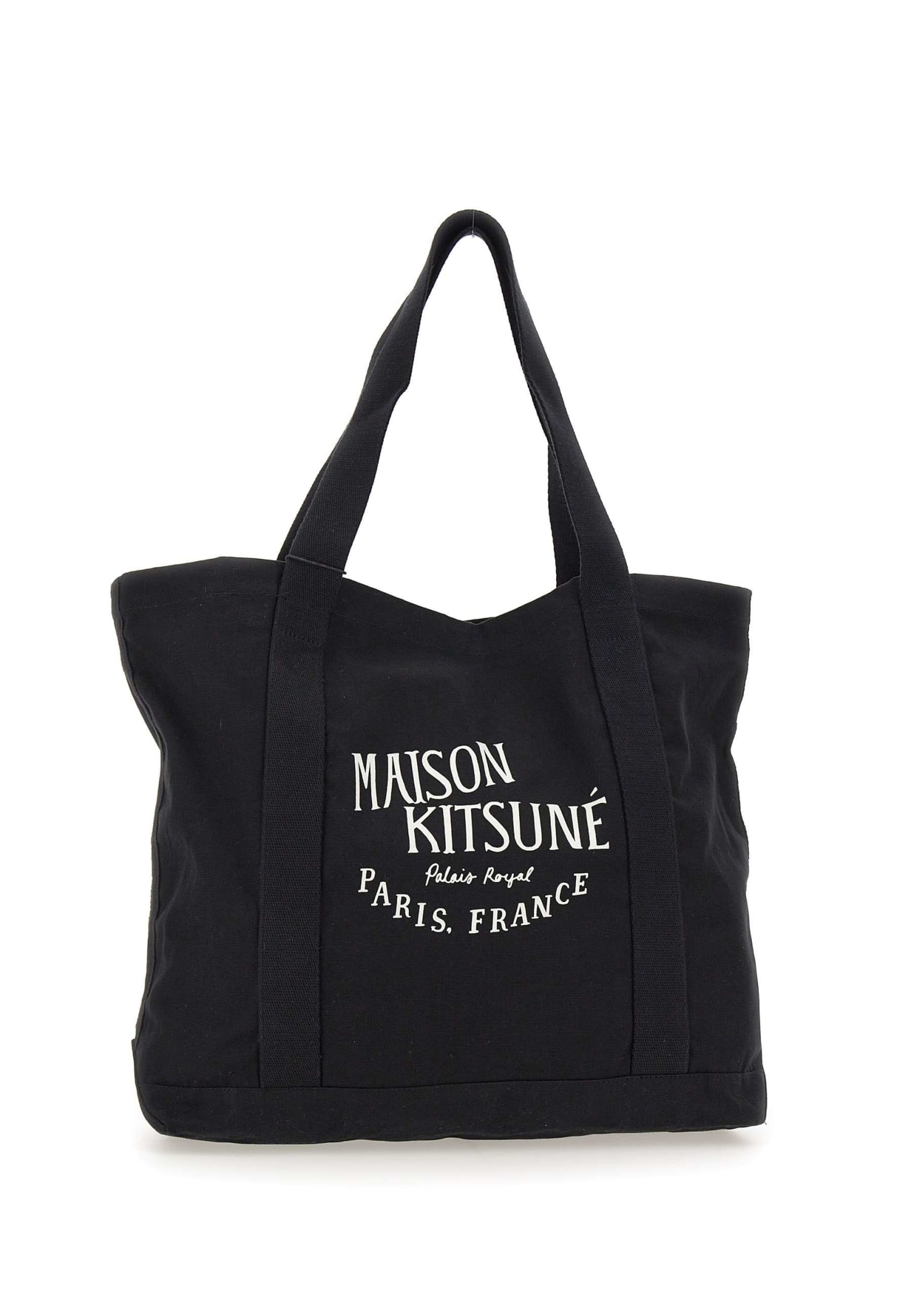 Maison Kitsuné Palais Royal Shopping Bag In Black | ModeSens