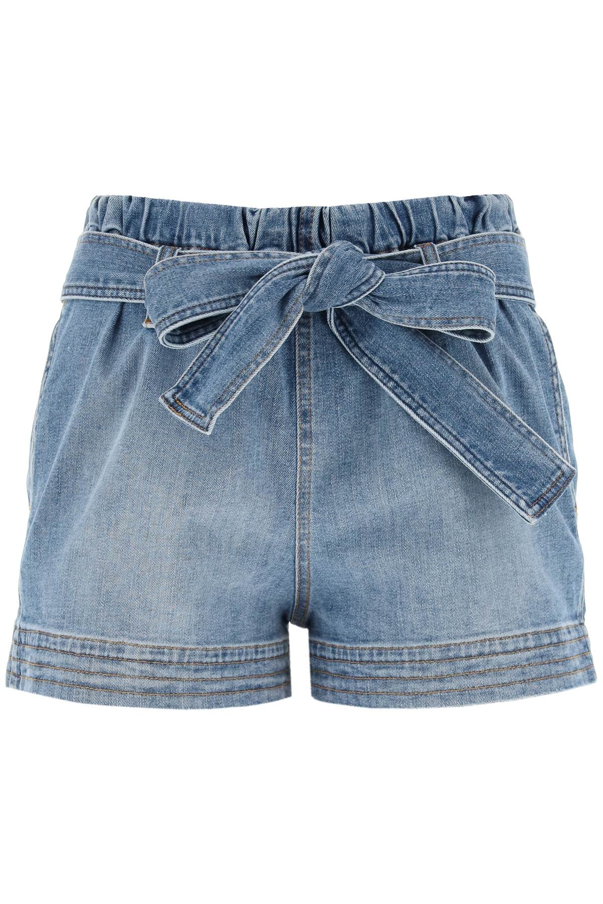 Shop Stella Mccartney Denim Shorts In Vintage Mid Blue (light Blue)