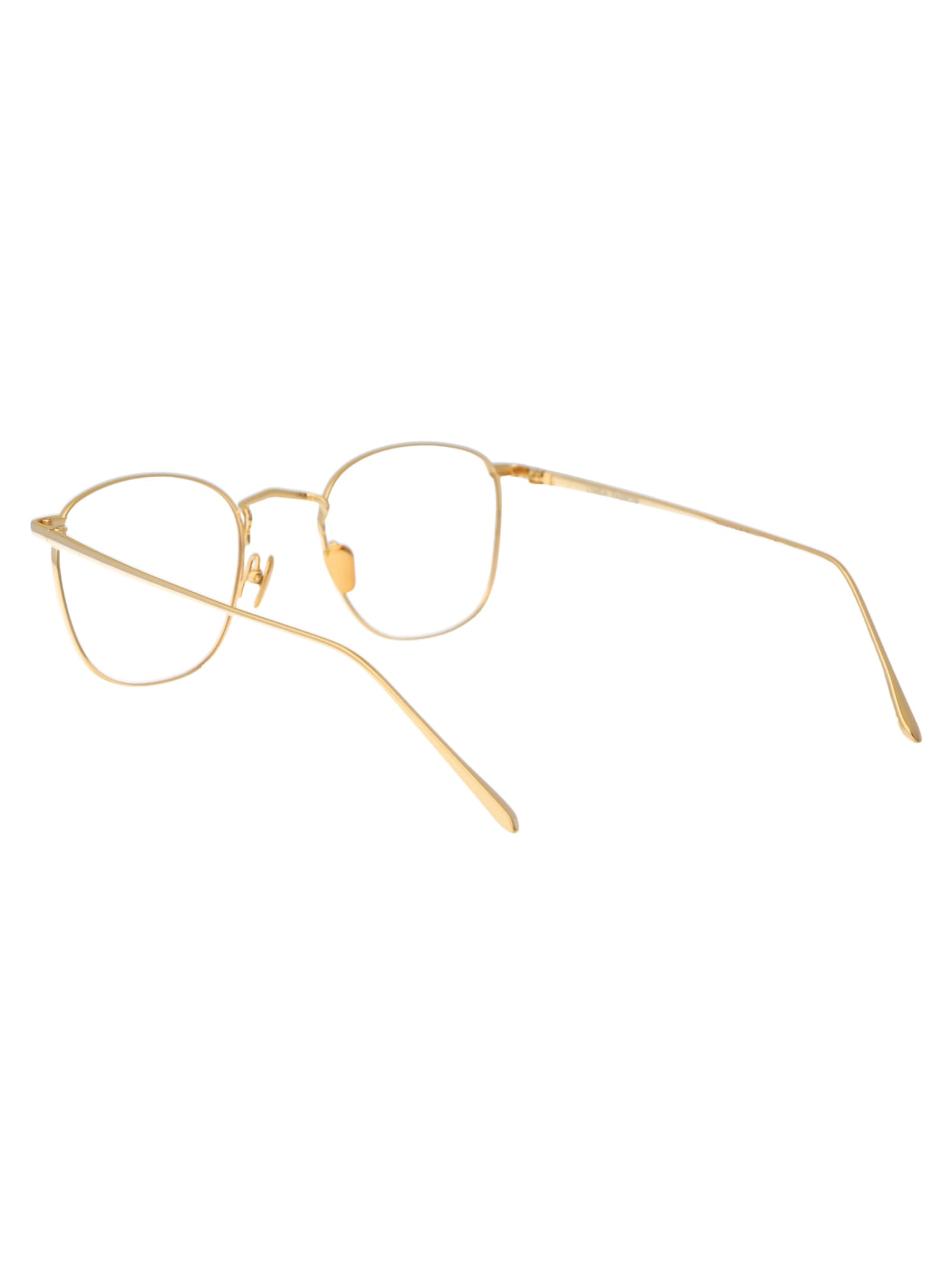Shop Linda Farrow Simon Glasses In Yellowgold/optical