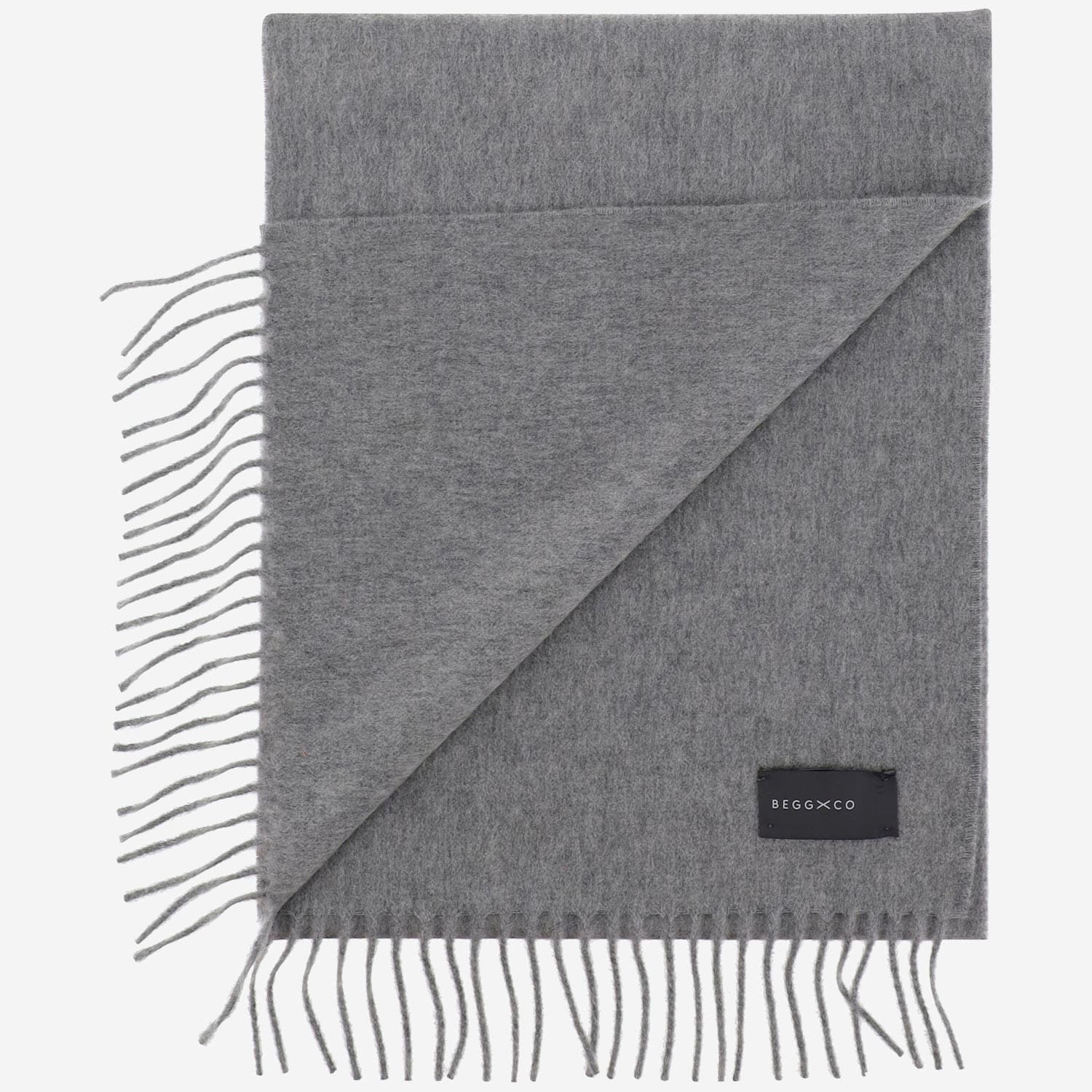 Shop Alex Begg Cashmere Scarf In Grey