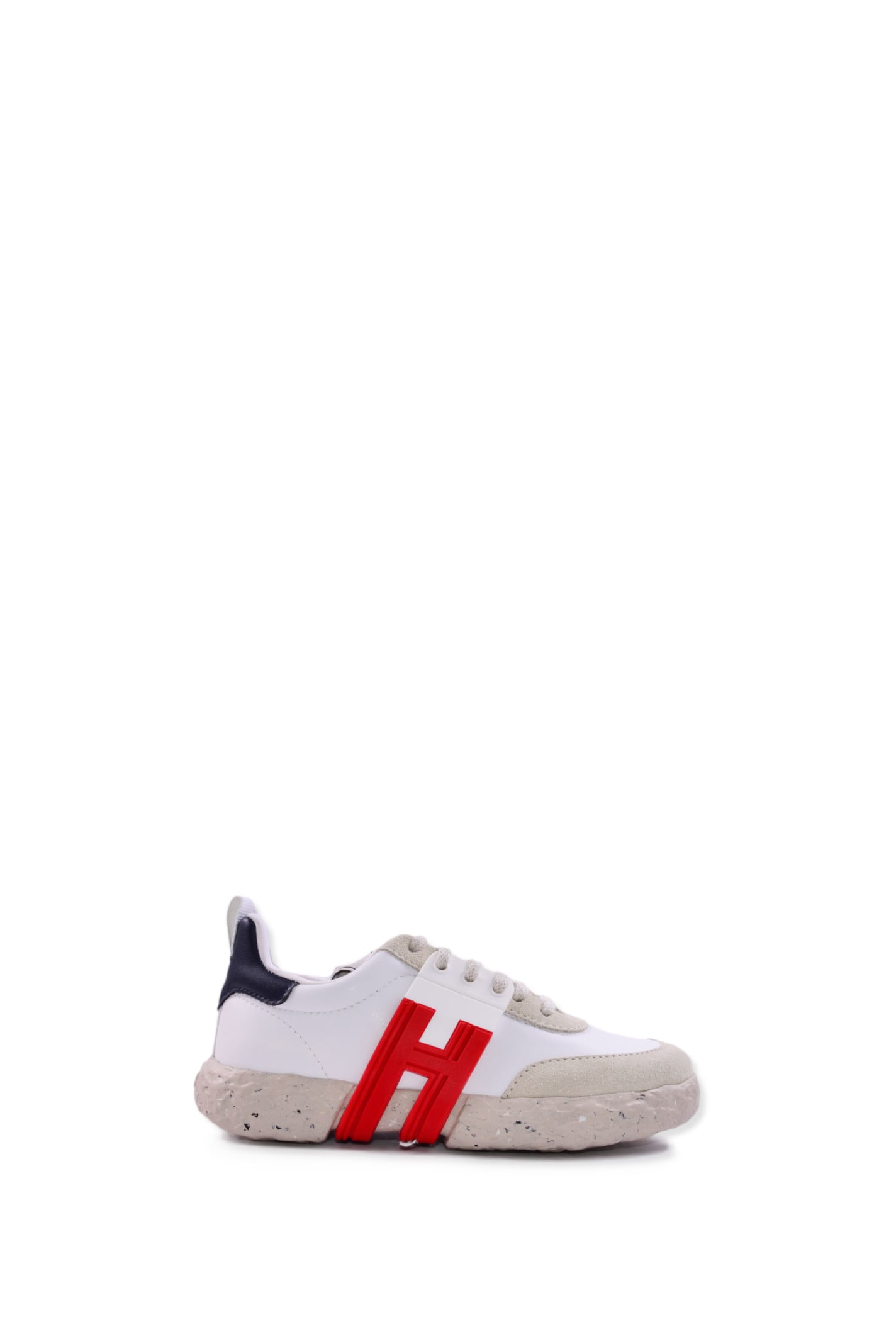 Hogan Kids'  3r Sneakers In Leather In White