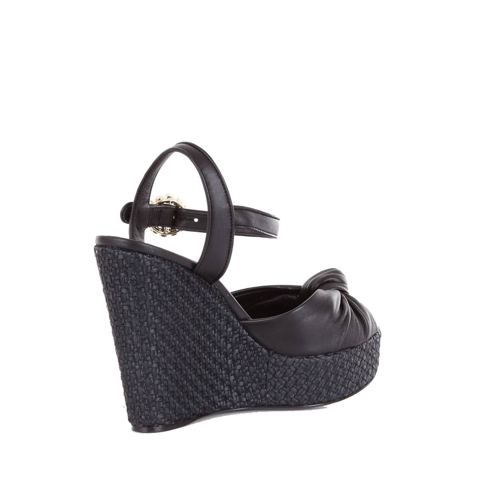 Shop Dolce & Gabbana Wedge Sandals In Black