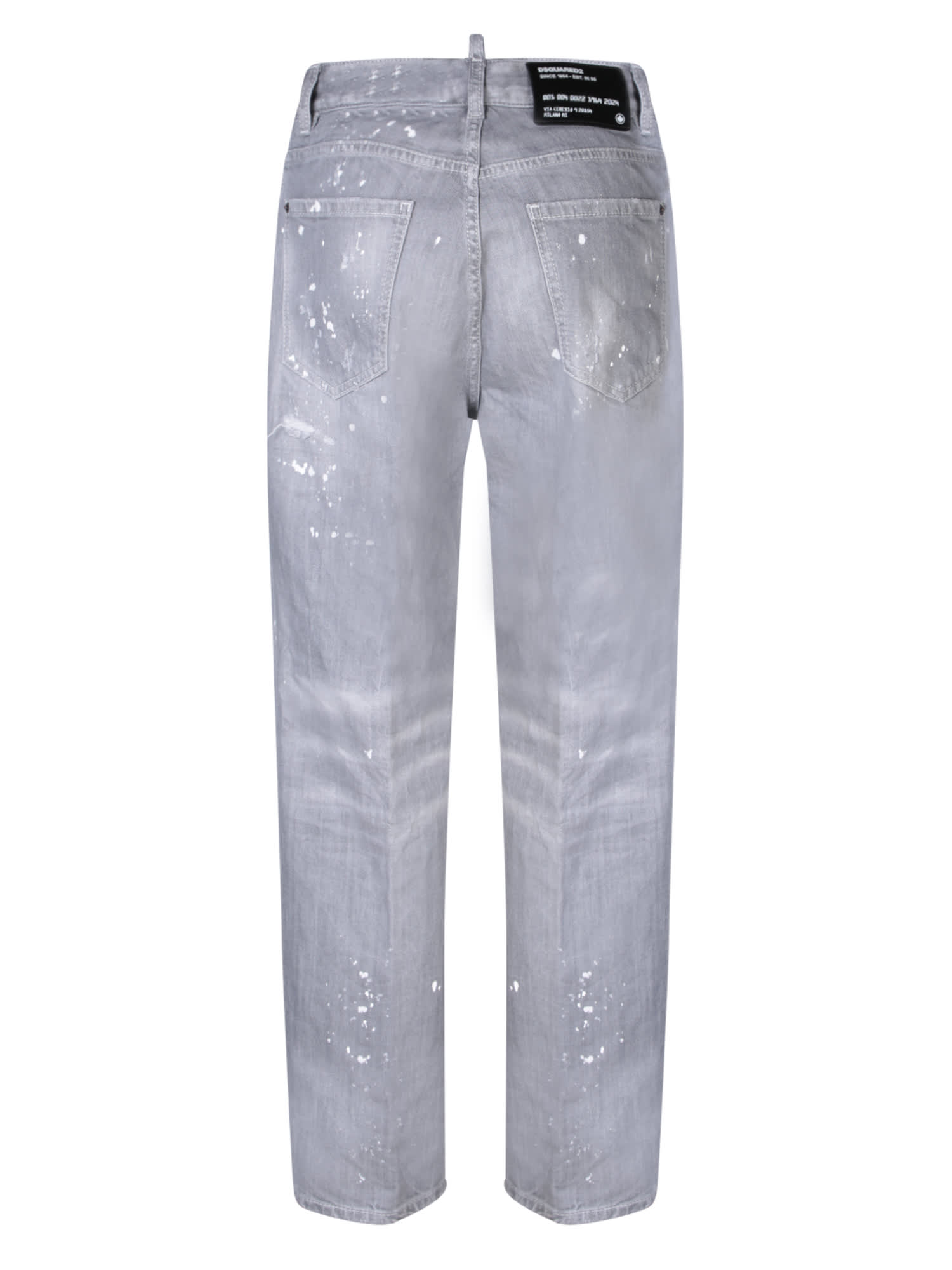 Shop Dsquared2 Grey Spotted Cool Girl Grey Jeans