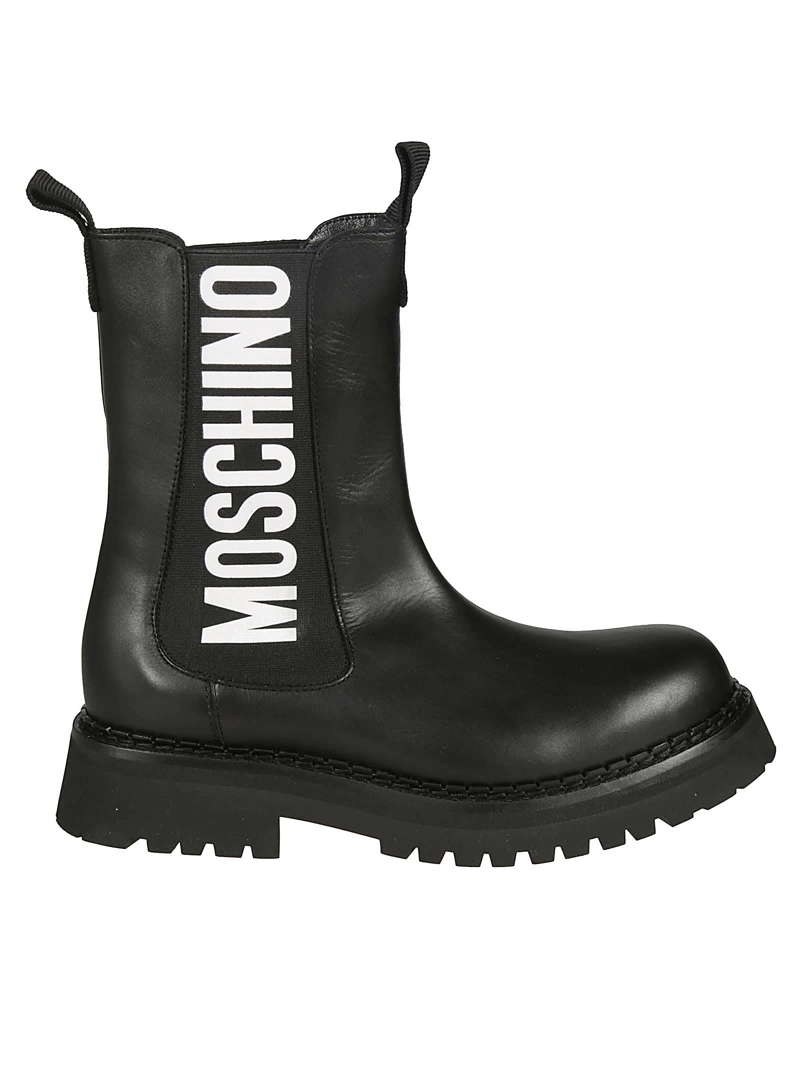 Moschino Elastic Sided Logo Boots