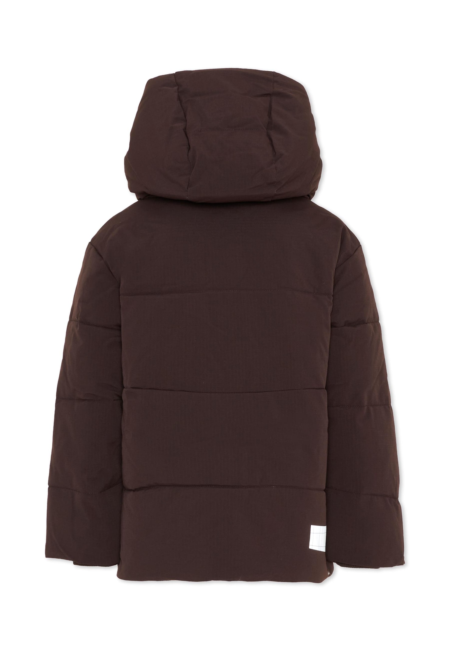Molo Marron Down Jacket For Kids With Logo In Brown