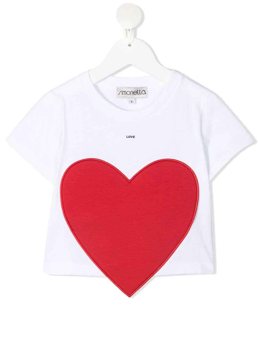 Simonetta Kid White Love Print T-shirt