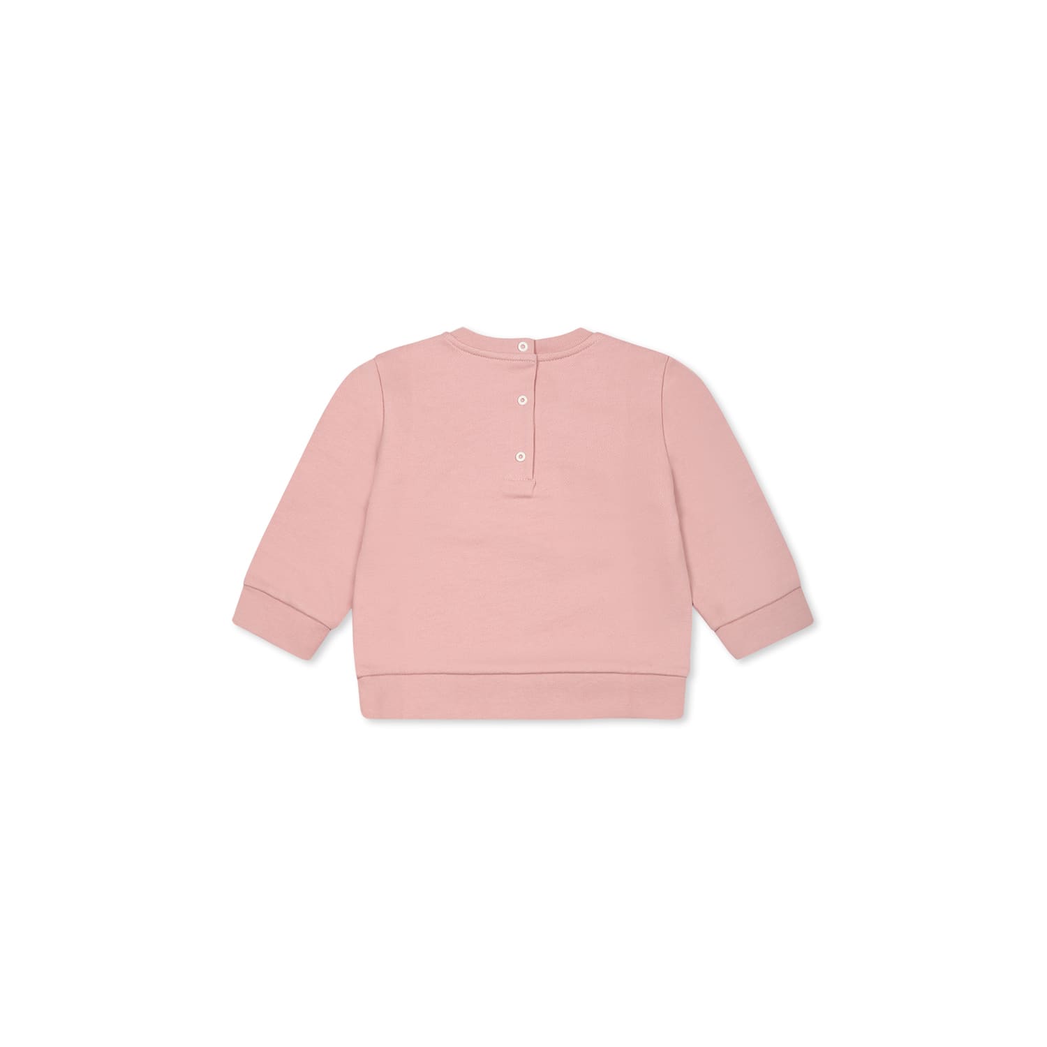 FENDI PINK SWEATSHIRT FOR BABY GIRL WITH LOGO