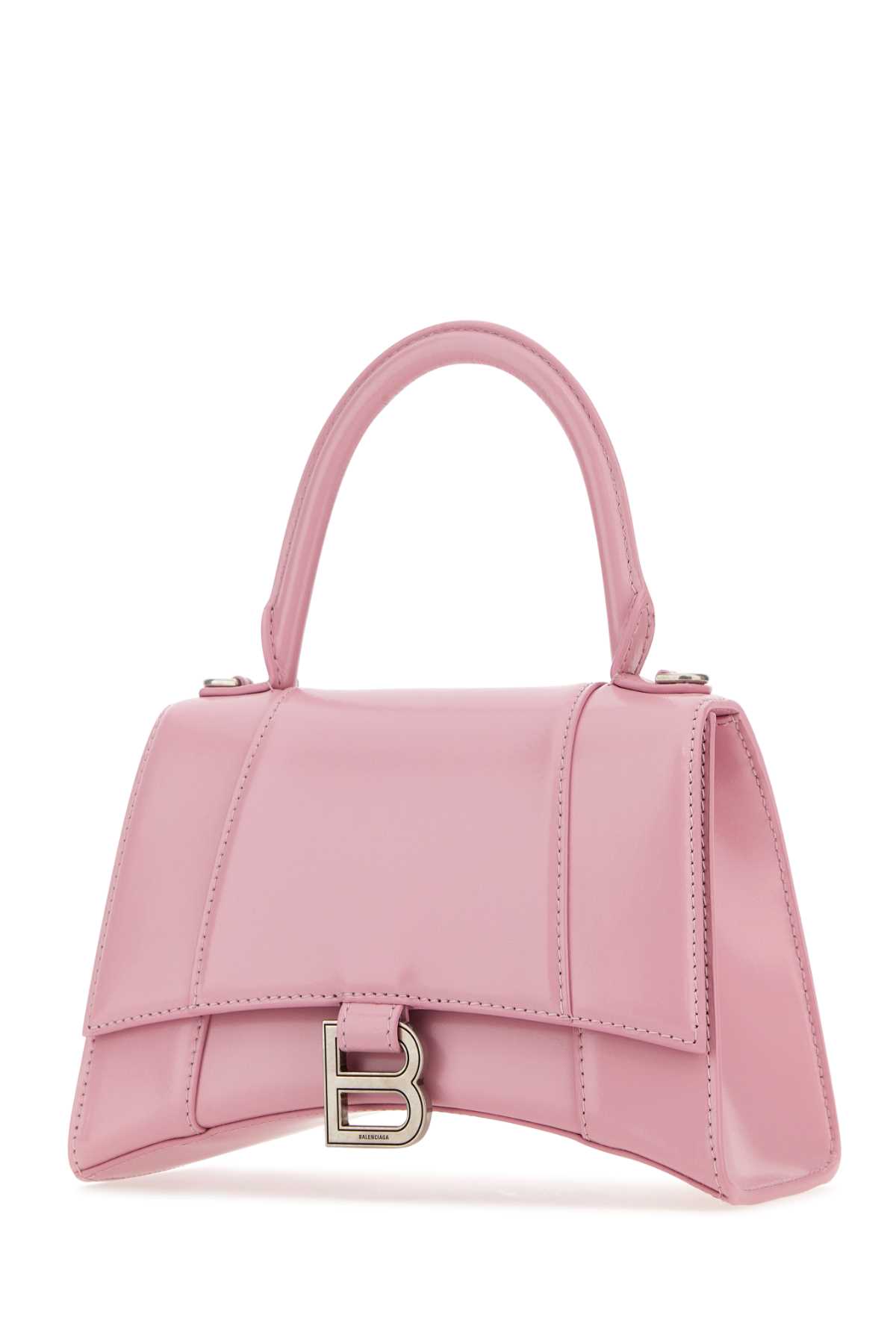 Shop Balenciaga Pink Leather Small Hourglass Handbag In 6904