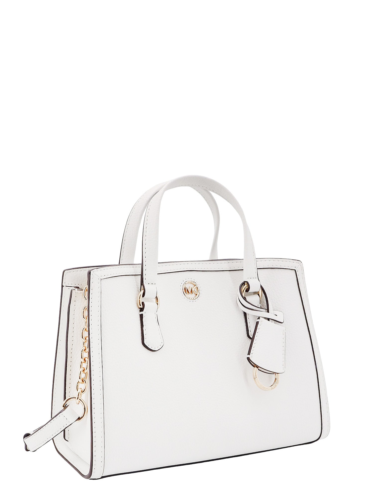 Shop Michael Kors Chantal Handbag In White