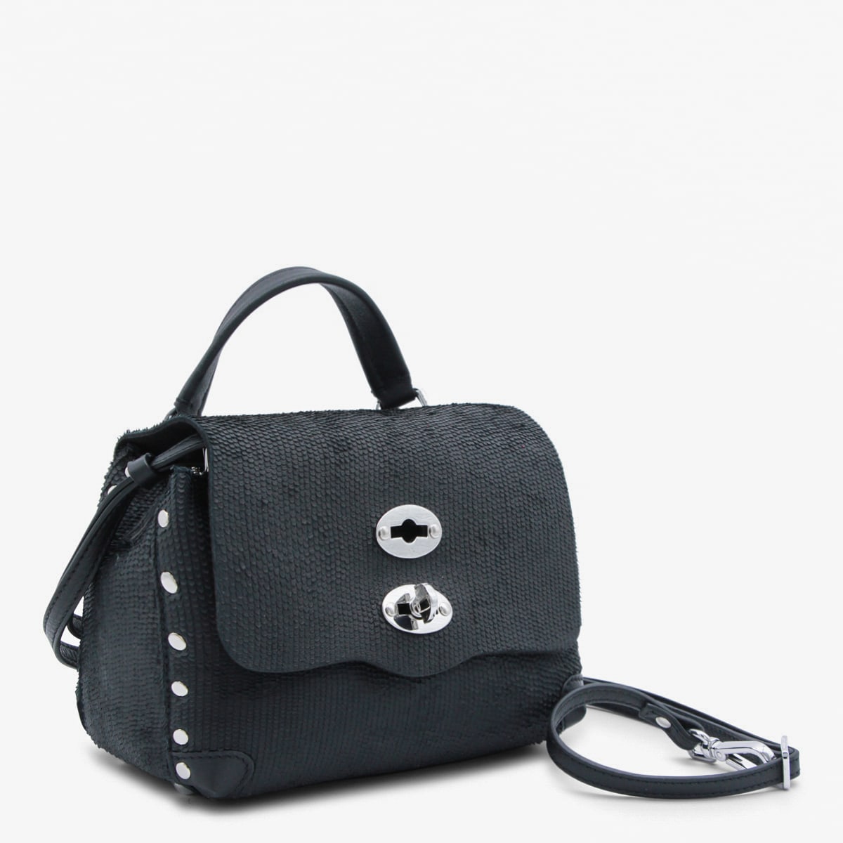 Zanellato Black Leather Postina Cbi Top Handle Bag