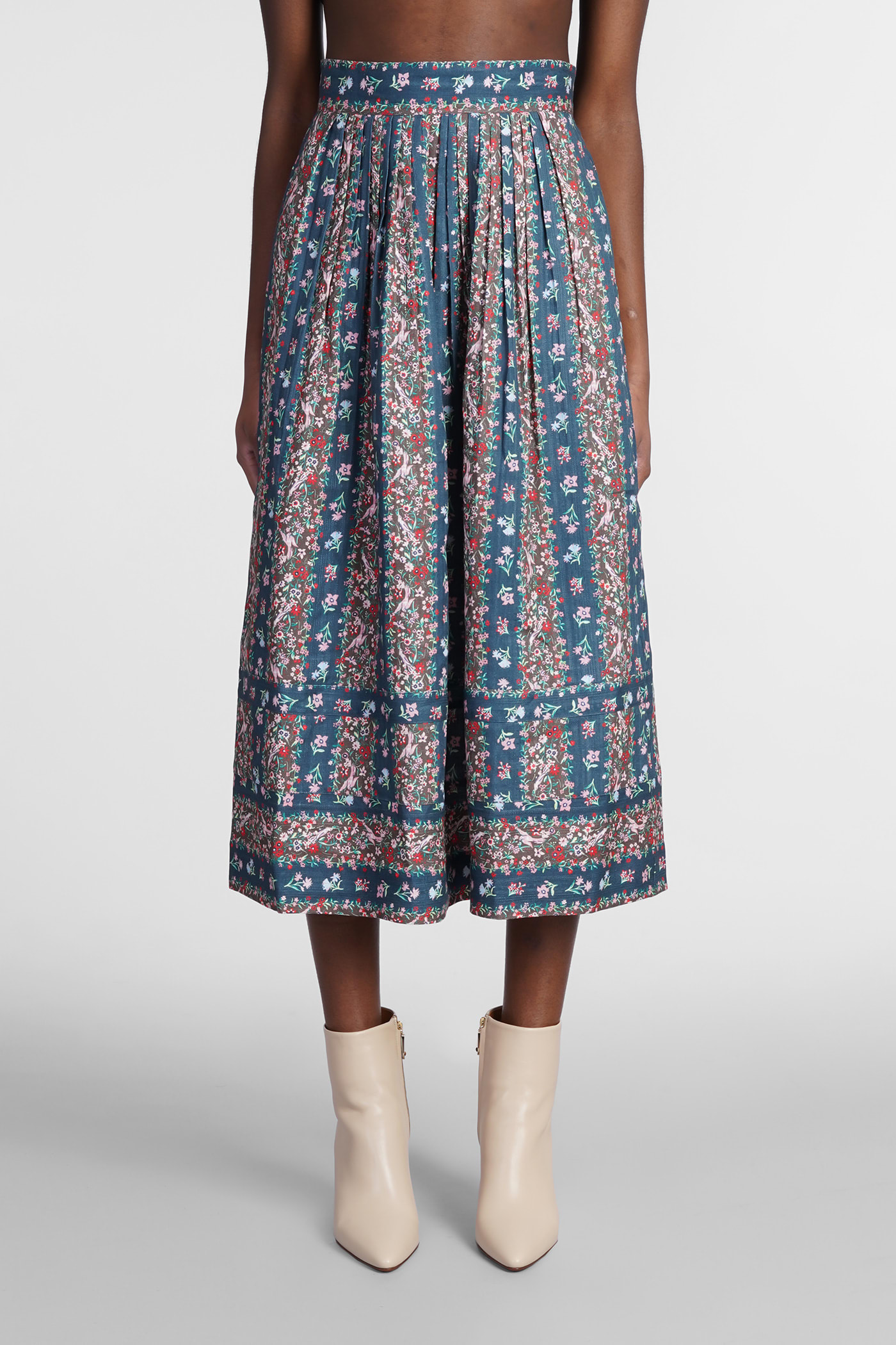 SEE BY CHLOÉ SKIRT IN MULTICOLOR COTTON