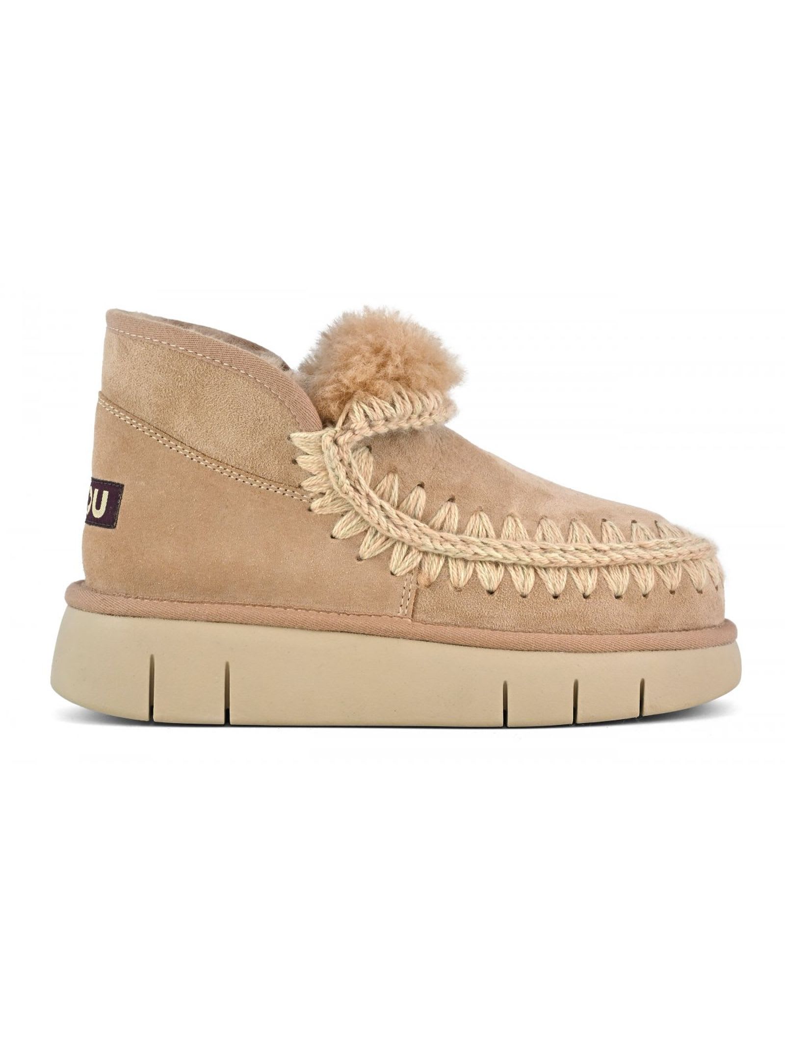 Shop Mou Camel Beige Eskimo Bounce Sneaker