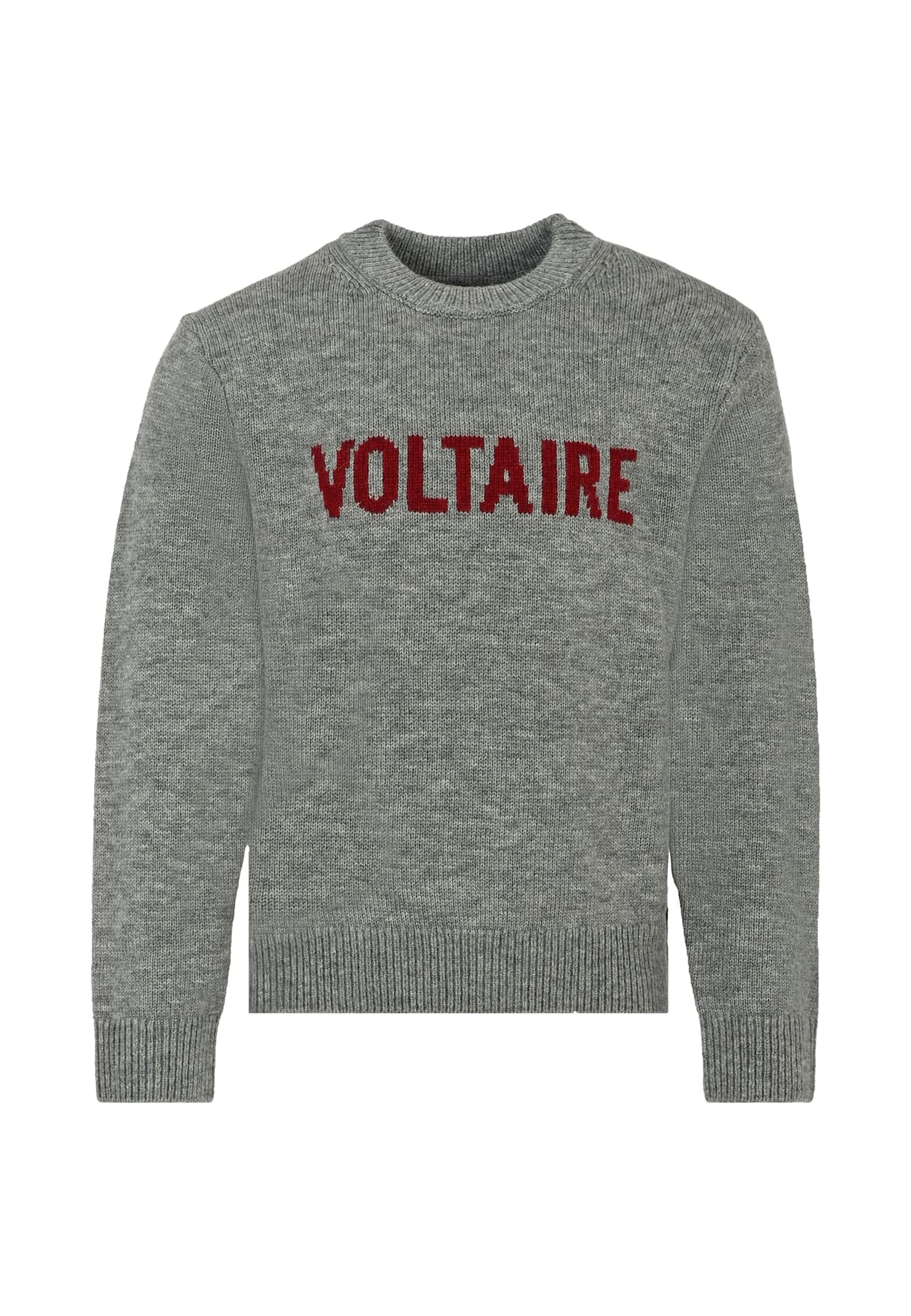 Zadig & Voltaire Grey Sweater For Kids With Logo In Gray