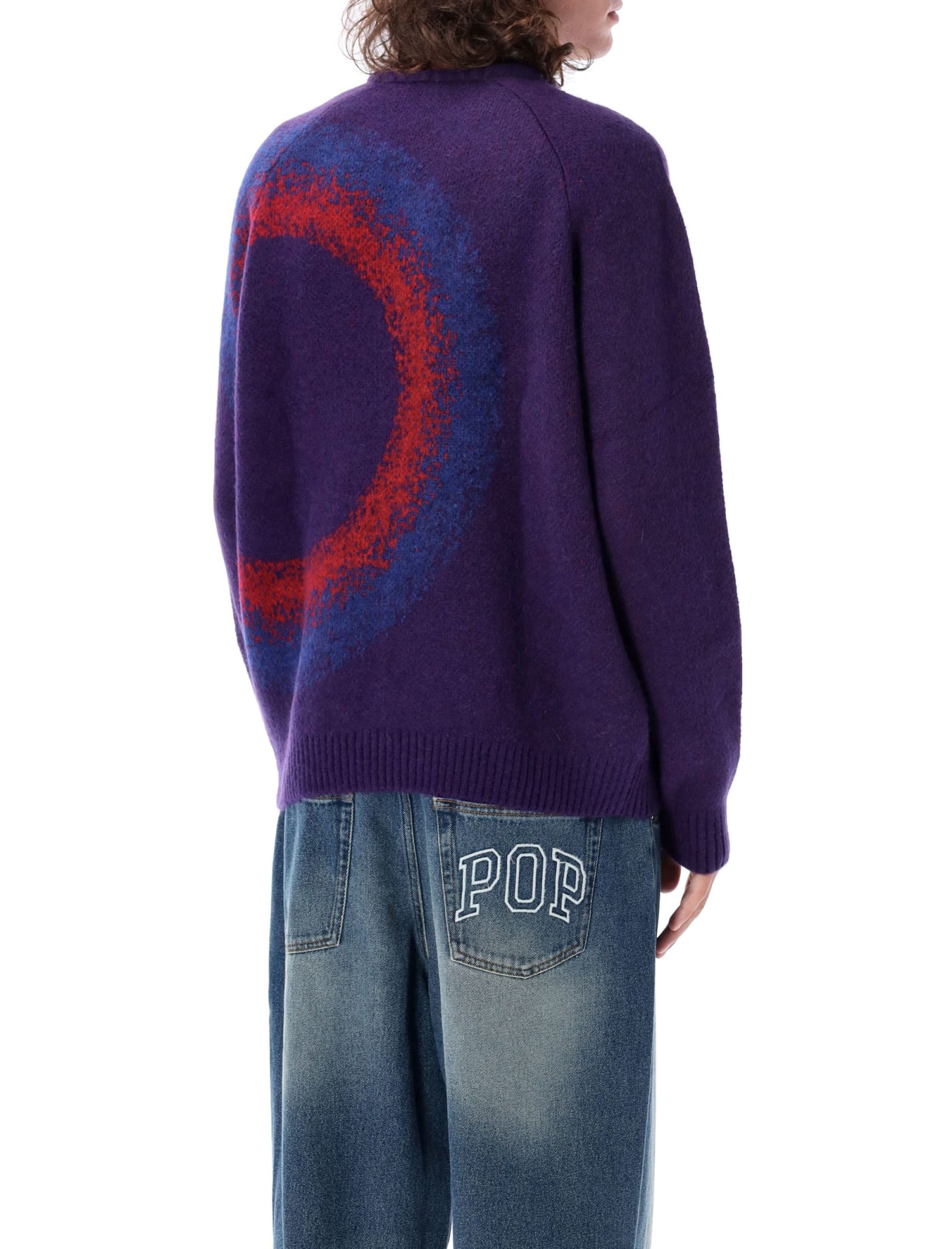 Shop Pop Trading Company Sweater Degradè In Red Purple