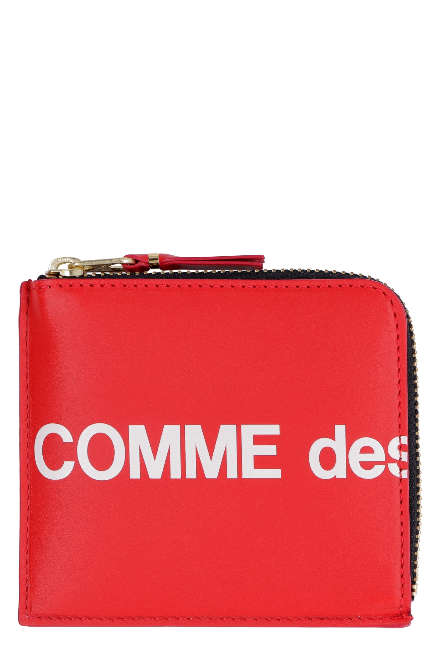 Comme Des Garçons Leather Zipped Coin Purse In Red | ModeSens