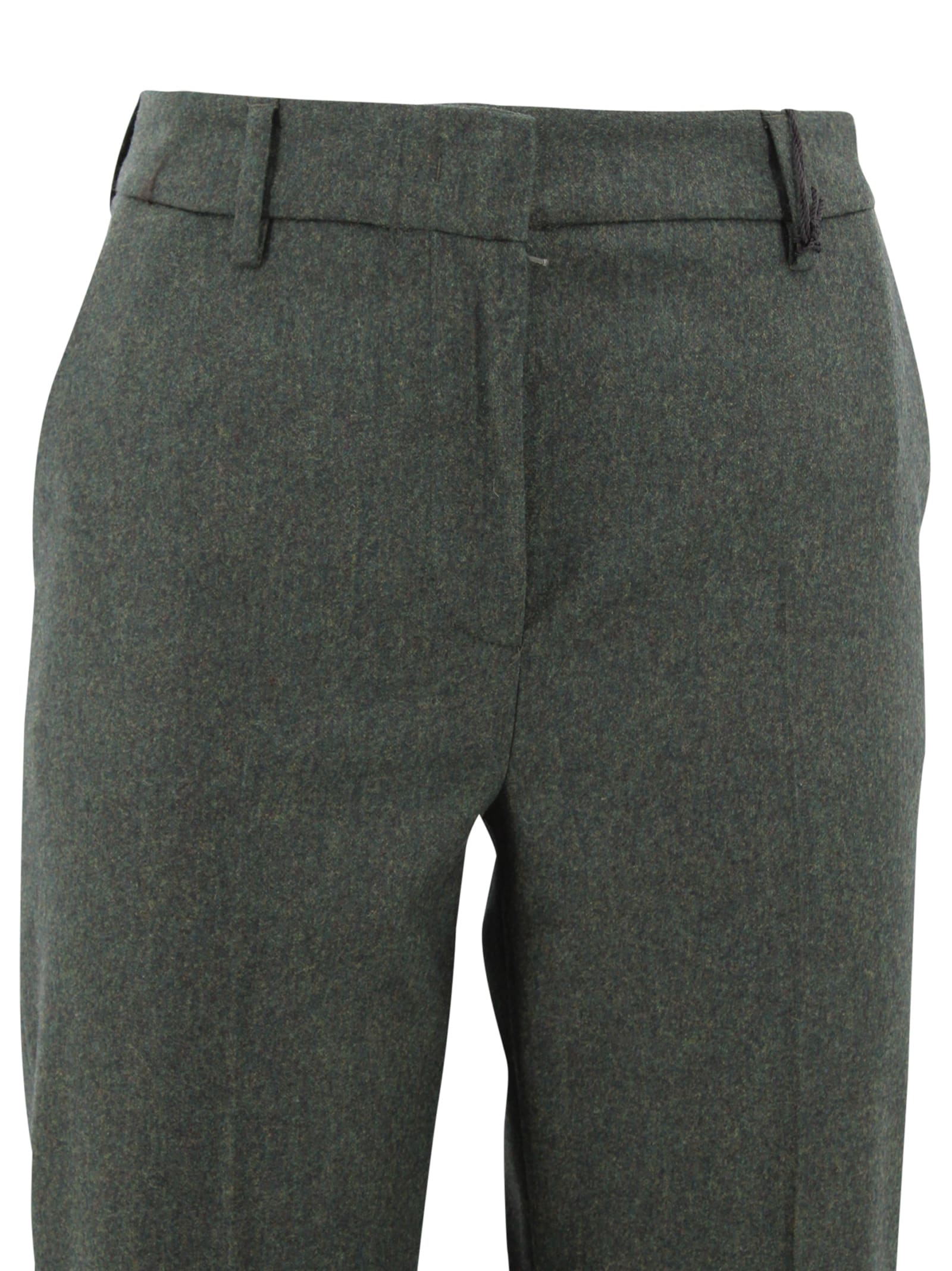 Pt Torino Wool Trousers In Green