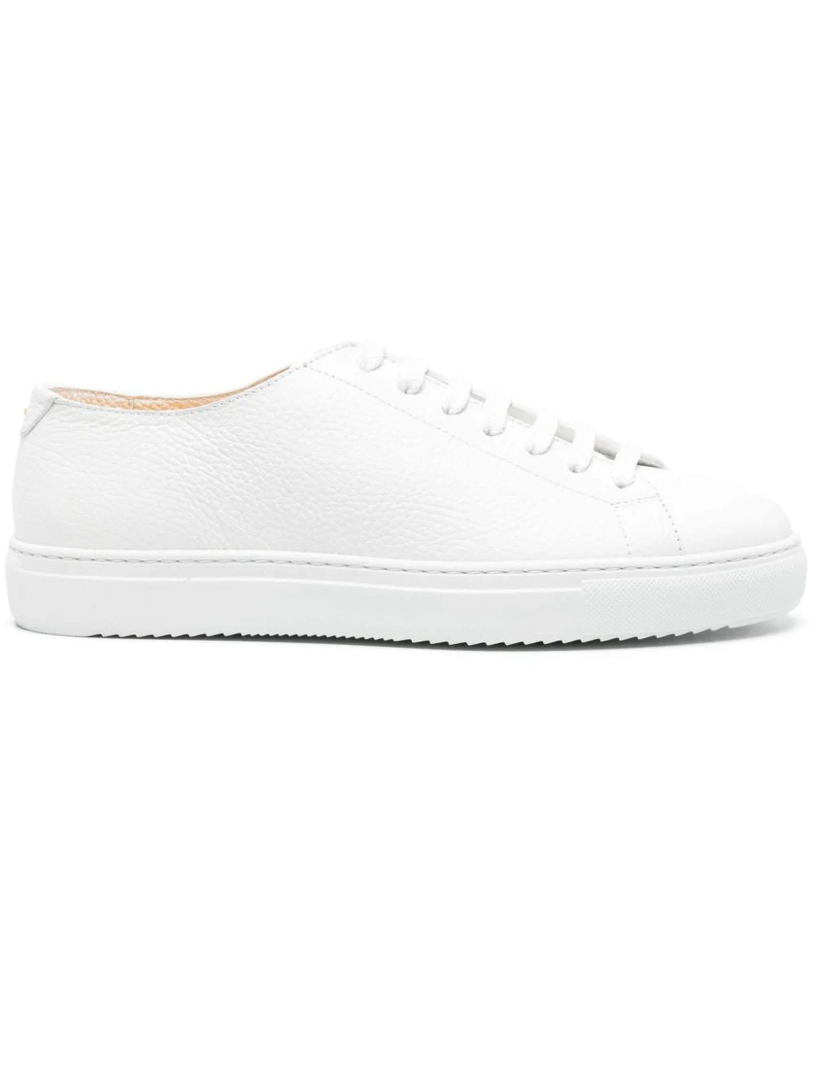 White Calf Leather Sneakers