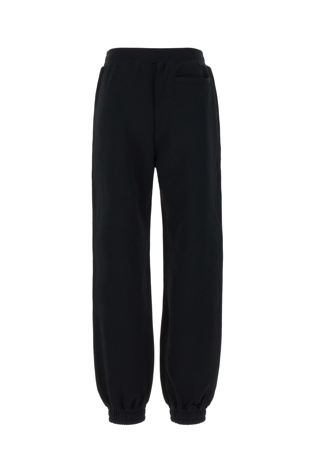 Shop Moschino Black Cotton Joggers In Nero