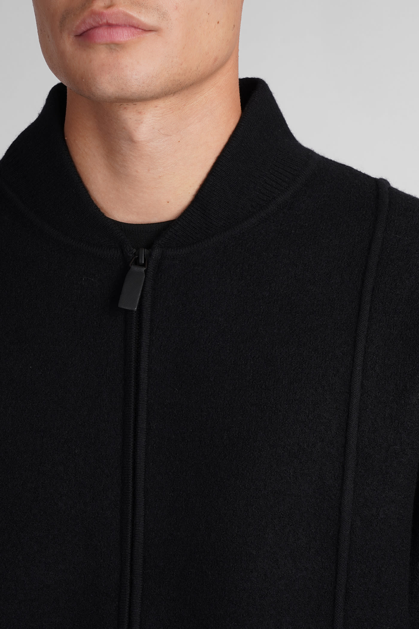 EMPORIO ARMANI KNITWEAR IN BLACK WOOL 