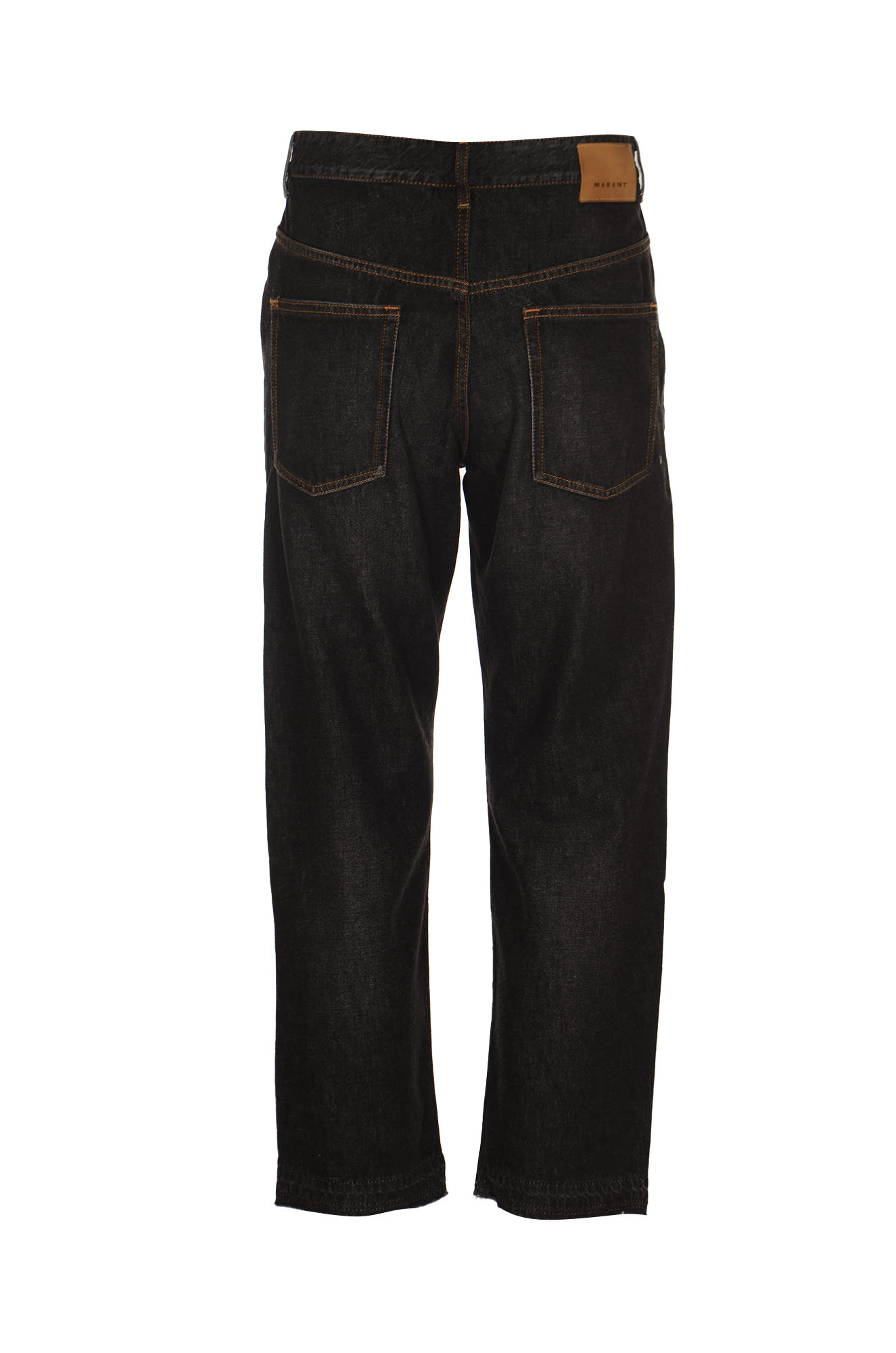 Isabel Marant Jelden Denim Jeans In Faded Black