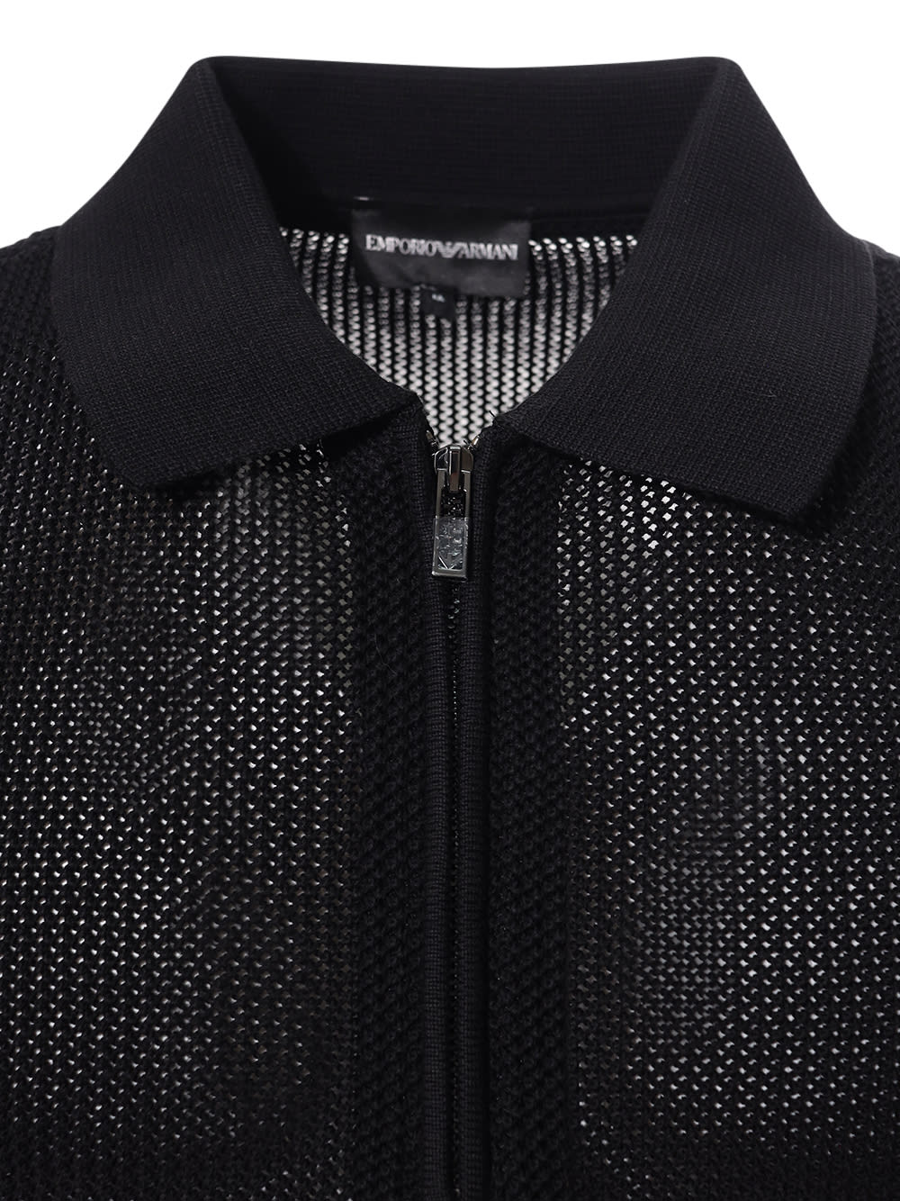 Shop Emporio Armani Polo Neck Sweater In Black