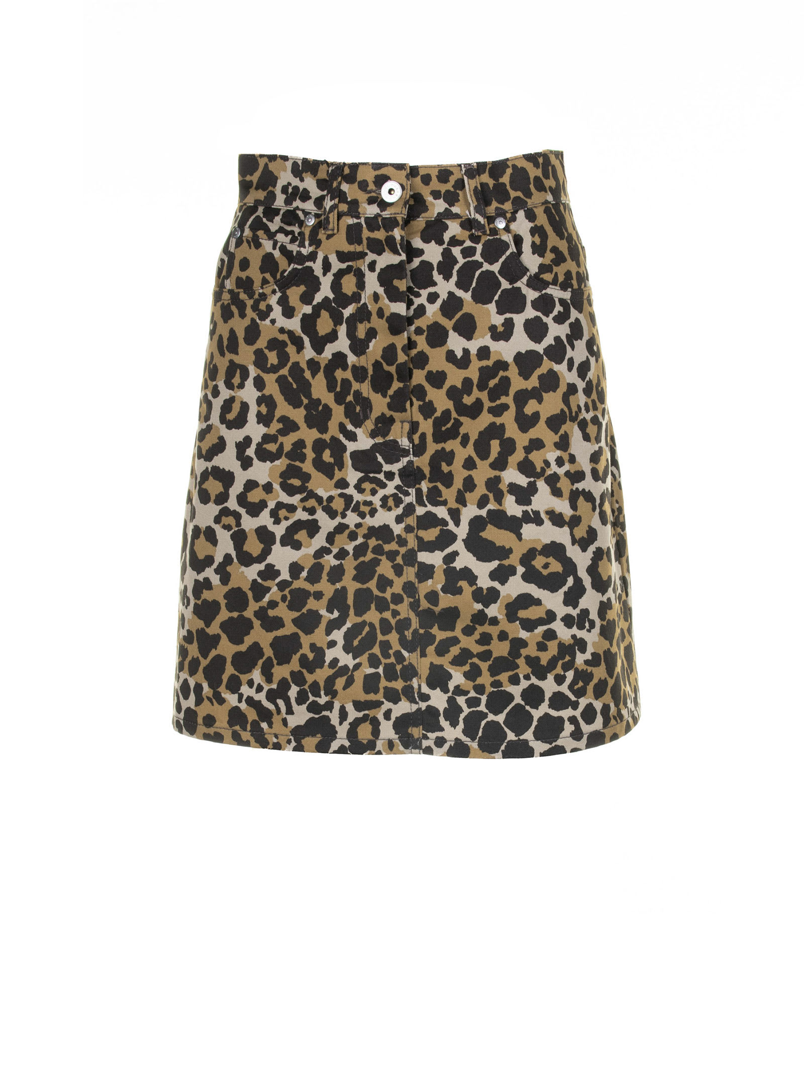 Shop Weekend Max Mara Spotted Cotton Skirt In Maculato
