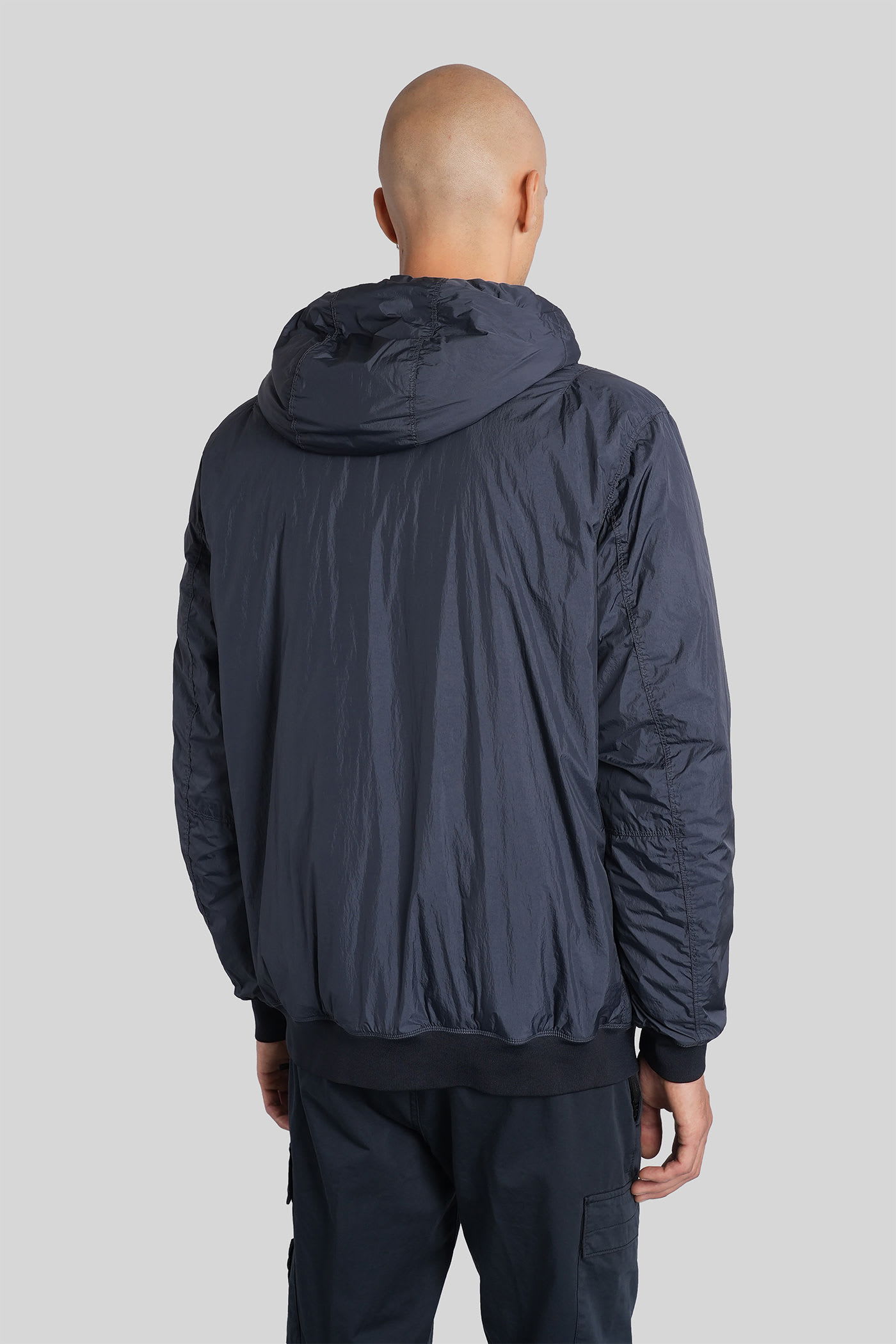 Stone Island Padded Jacket With Drip-proof And Wind-resistant In Blue