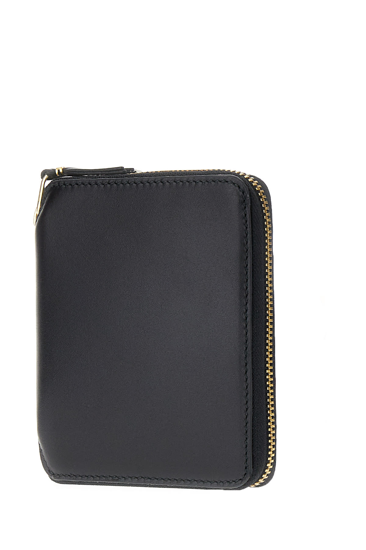 Comme Des Garçons Calfskin Compact Wallet Gold-tone Hardware In 1